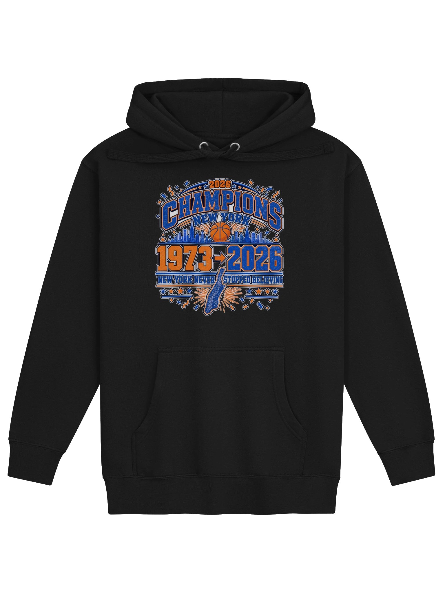 Champions 1973 → 2026: New York Basketball Champions - Hoodie product image (2)