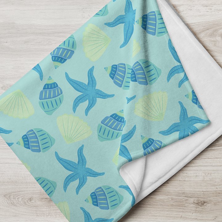 Seashells and Starfish Throw Blanket for Home Comfort product image (7)
