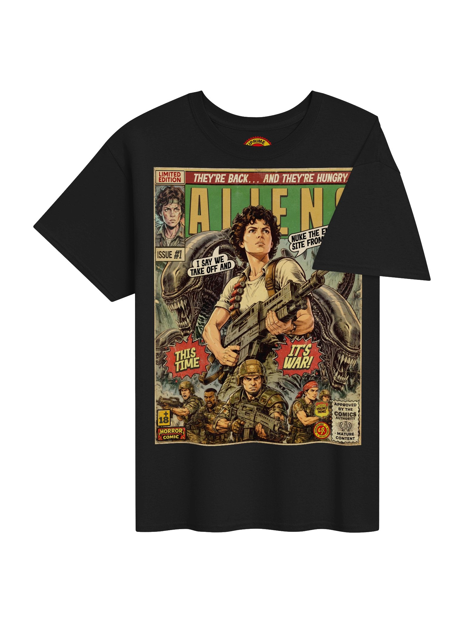 Aliens Movie Comic Art T-Shirt product image (4)
