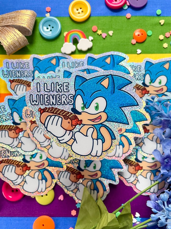 Sonic Likes Wieners Sticker product image (1)