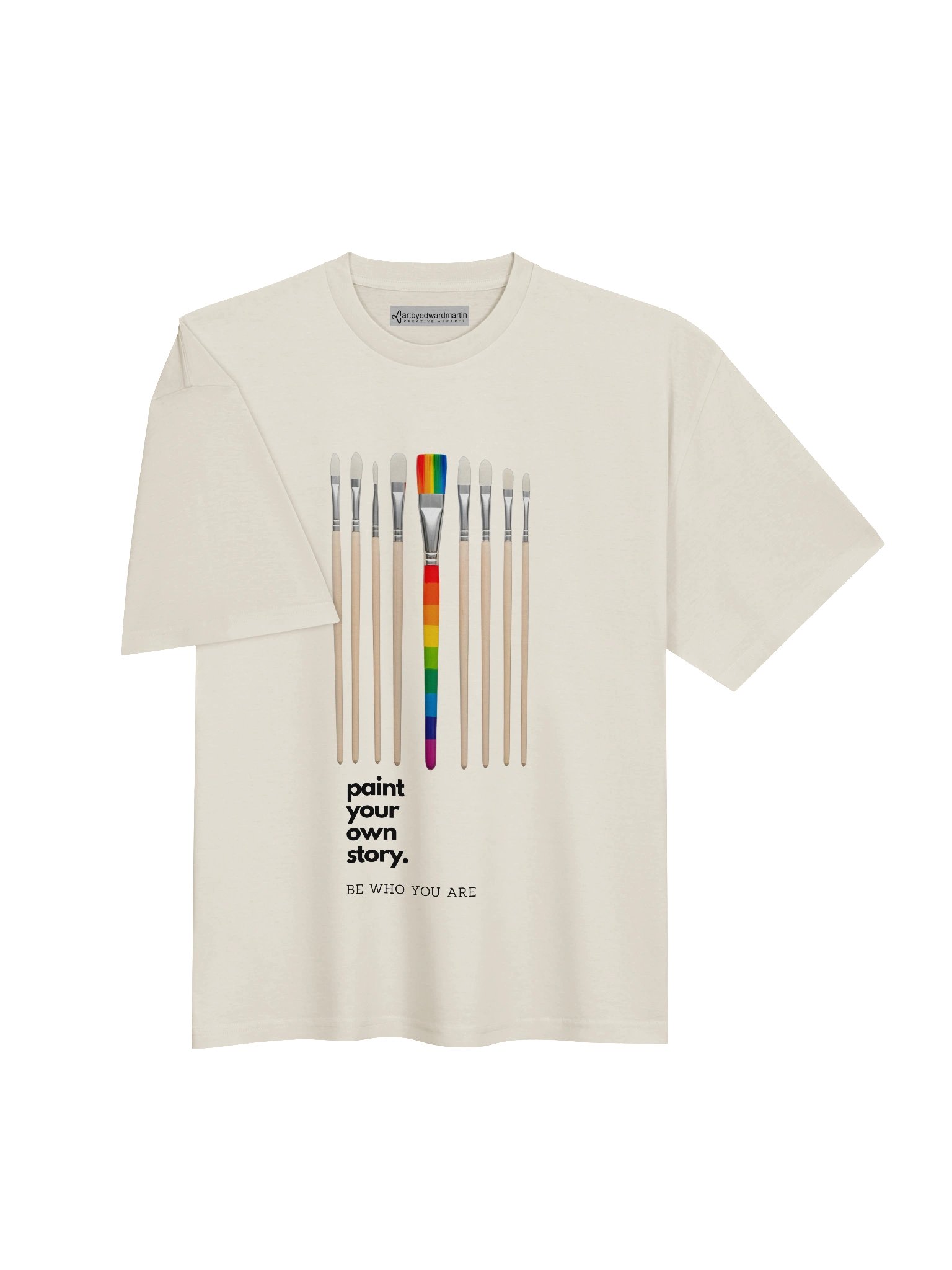 Rainbow Brushstrokes Oversized T-shirt product image (5)