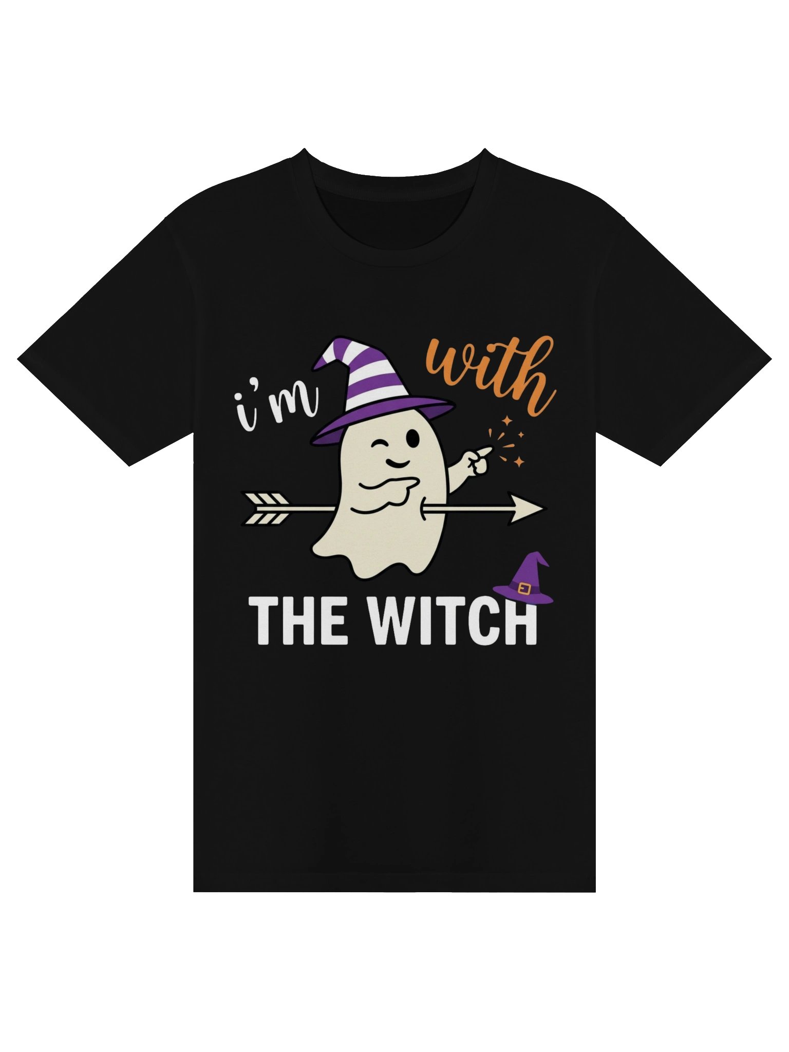 Im with The Witch Funny Halloween Couples Tank Top product image (1)