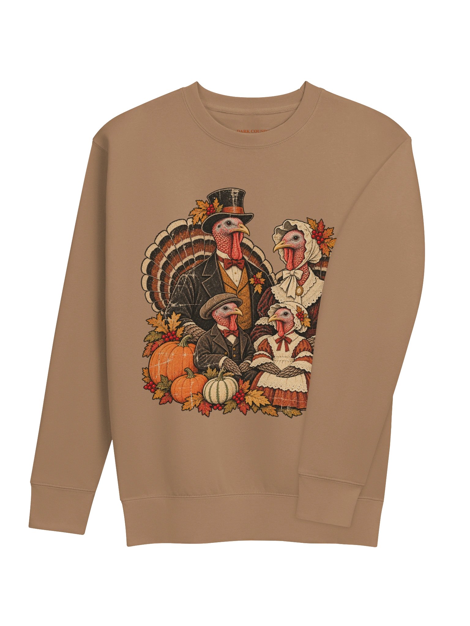 Retro Style Thanksgiving Turkey Family Sweatshirt product image (3)