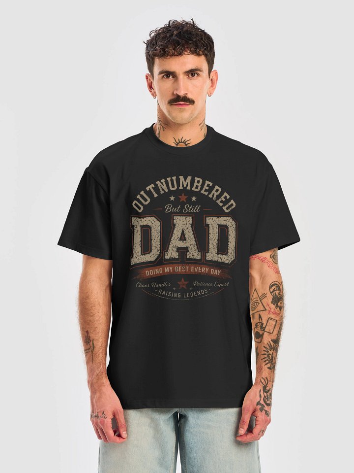 First Father's Day 2026 Funny Gift | Outnumbered Dad Vintage T-Shirt product image (1)