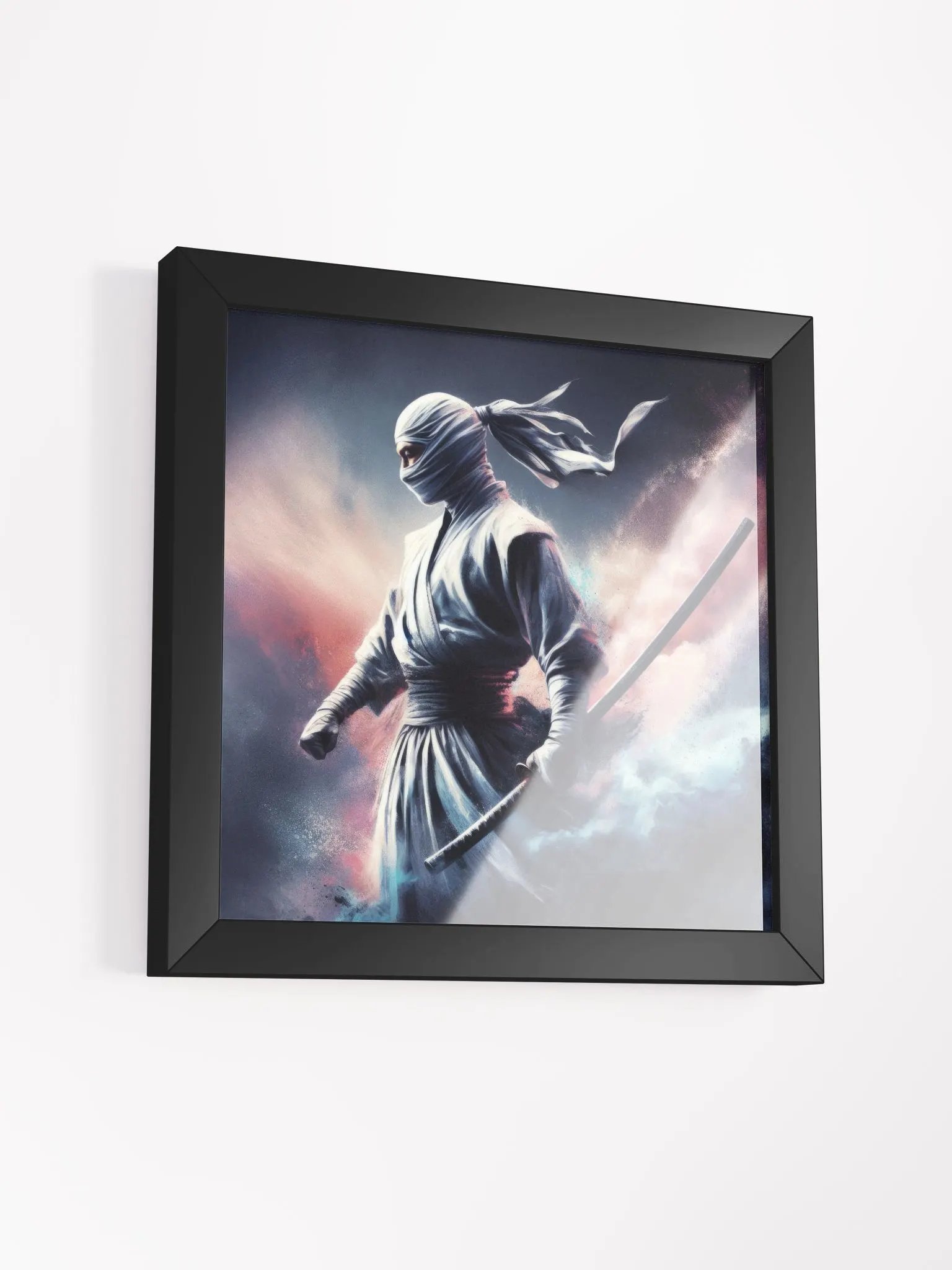 White Ninja Art FRAMED PRINT product image (3)