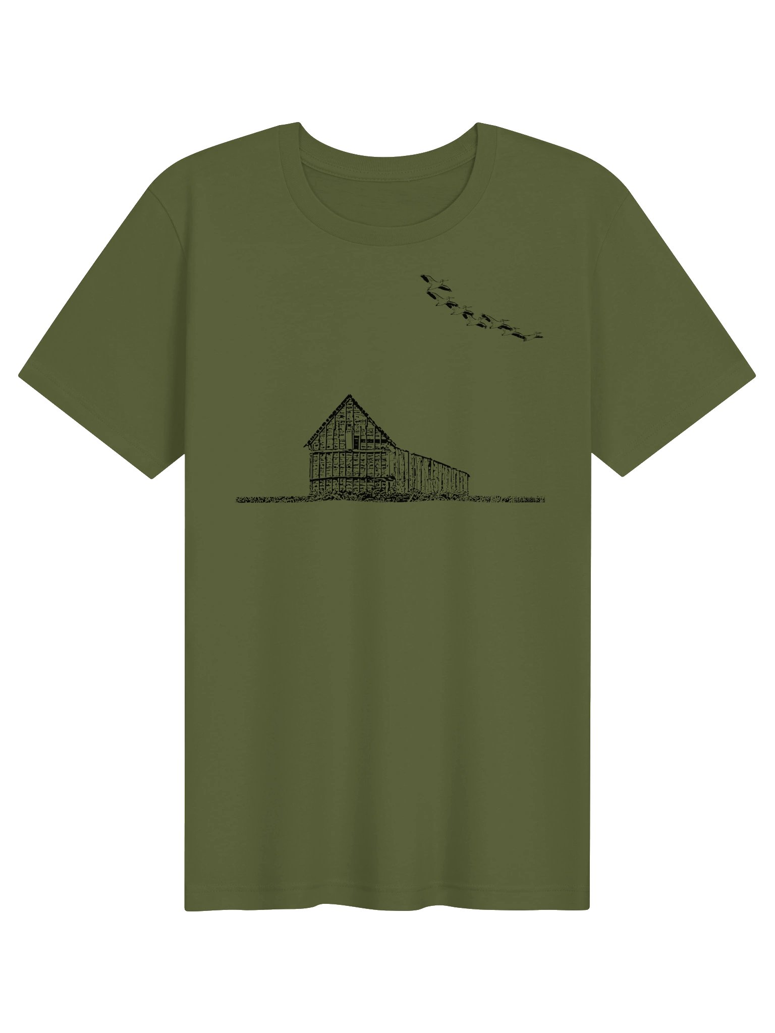 Pelicans Over The Barn Unisex T-shir product image (11)