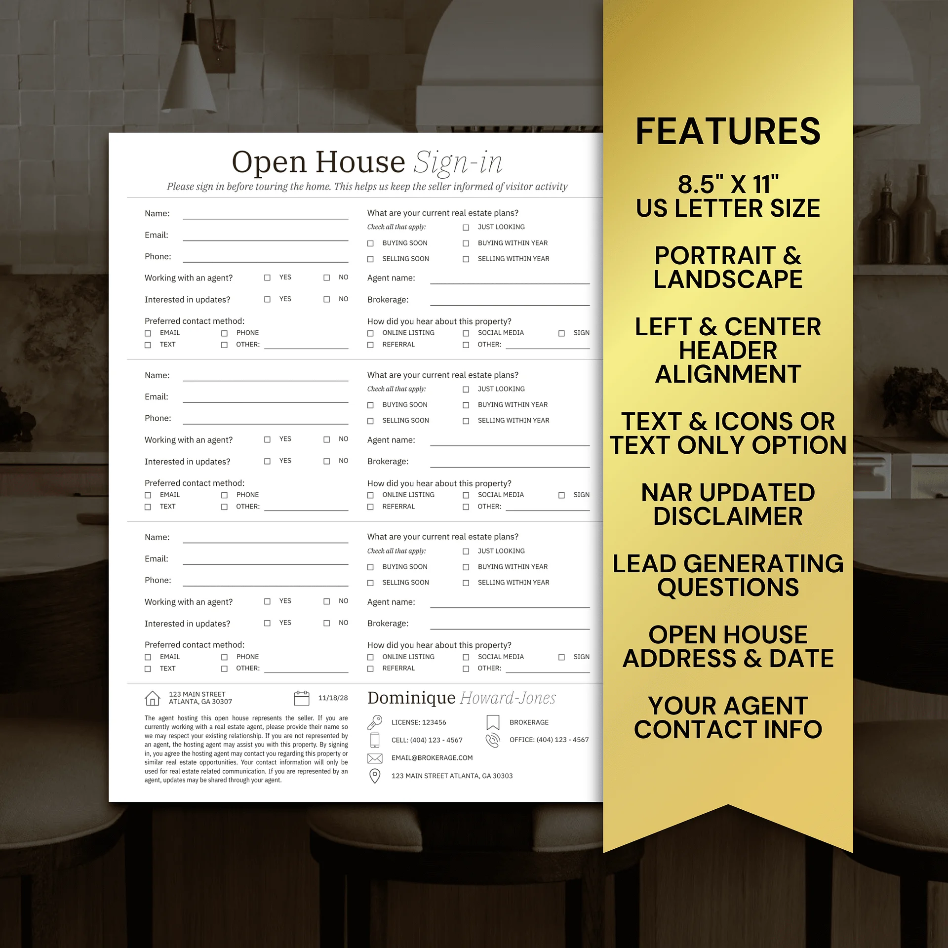 Real Estate Open House Sign-In Value Pack product image (7)
