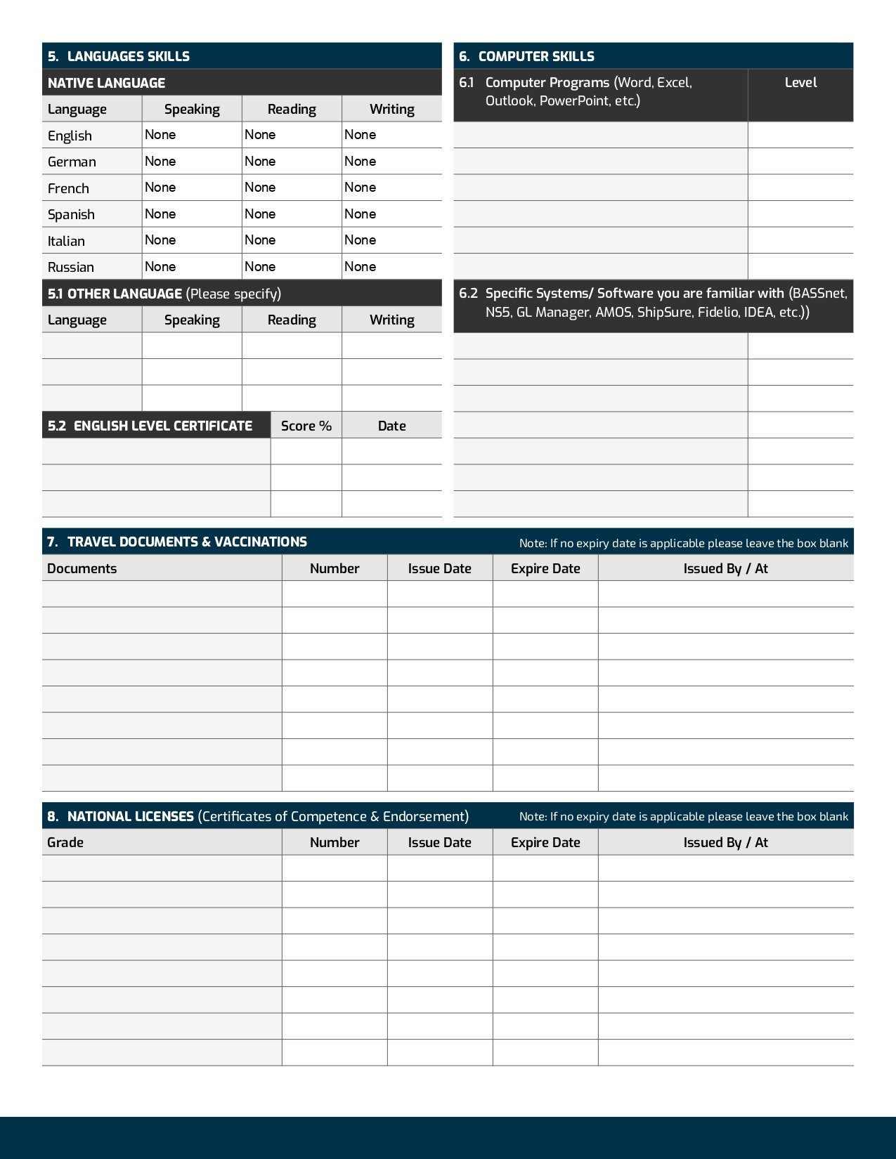 Professional Seafarer CV Template product image (2)
