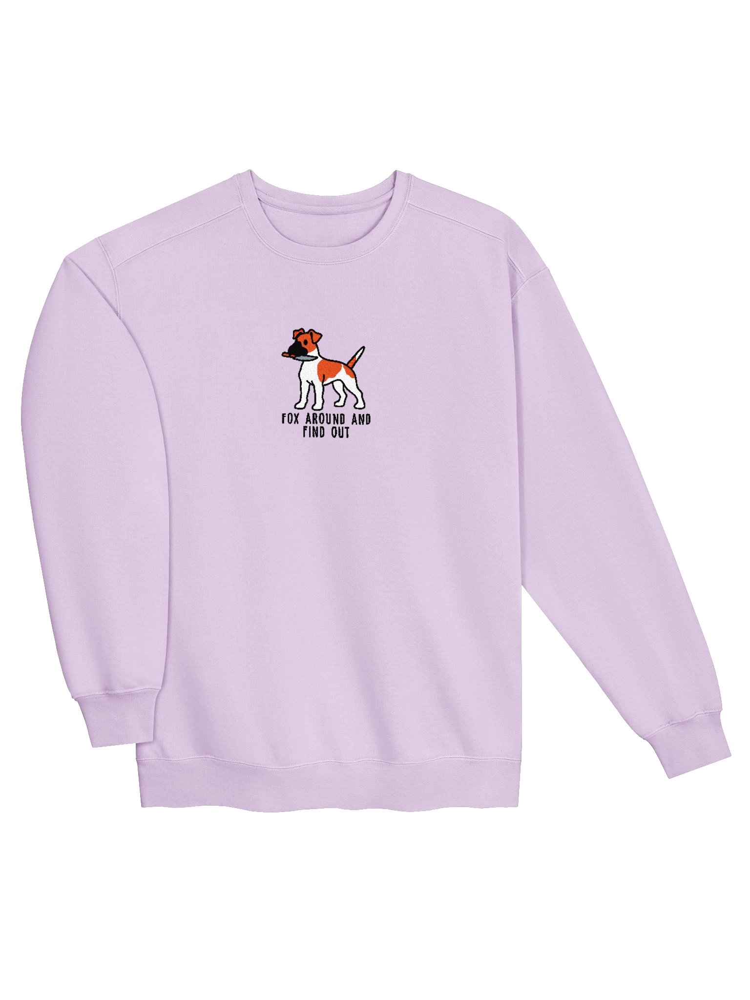 Fox Around and Find Out Funny Chibi-Style Embroidered Premium Sweatshirt for Smooth Fox Terrier(Red & White) Owners product image (35)