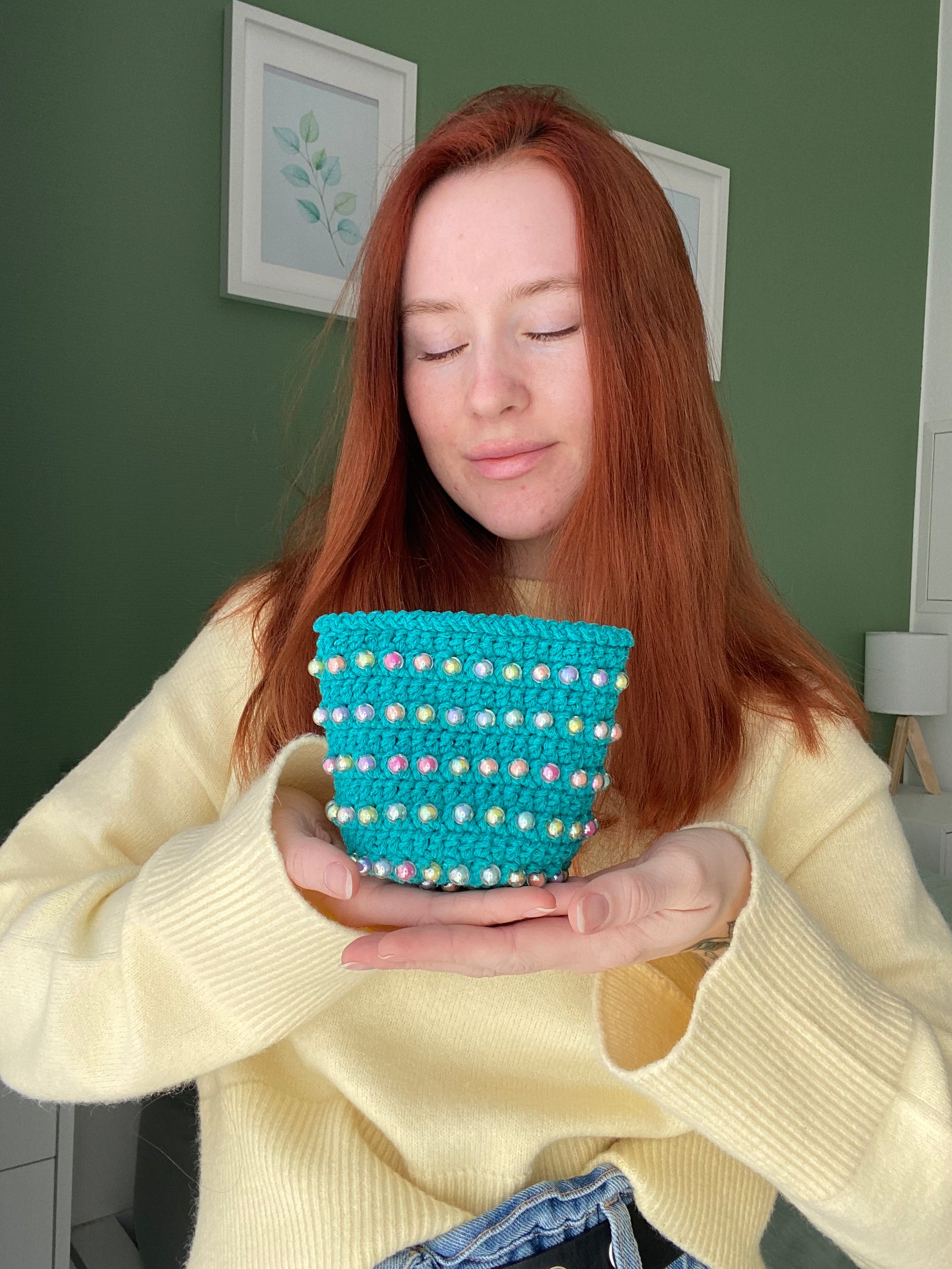 Crochet Pattern Beaded Bag, DIY English video tutorial (PDF pattern) product image (3)