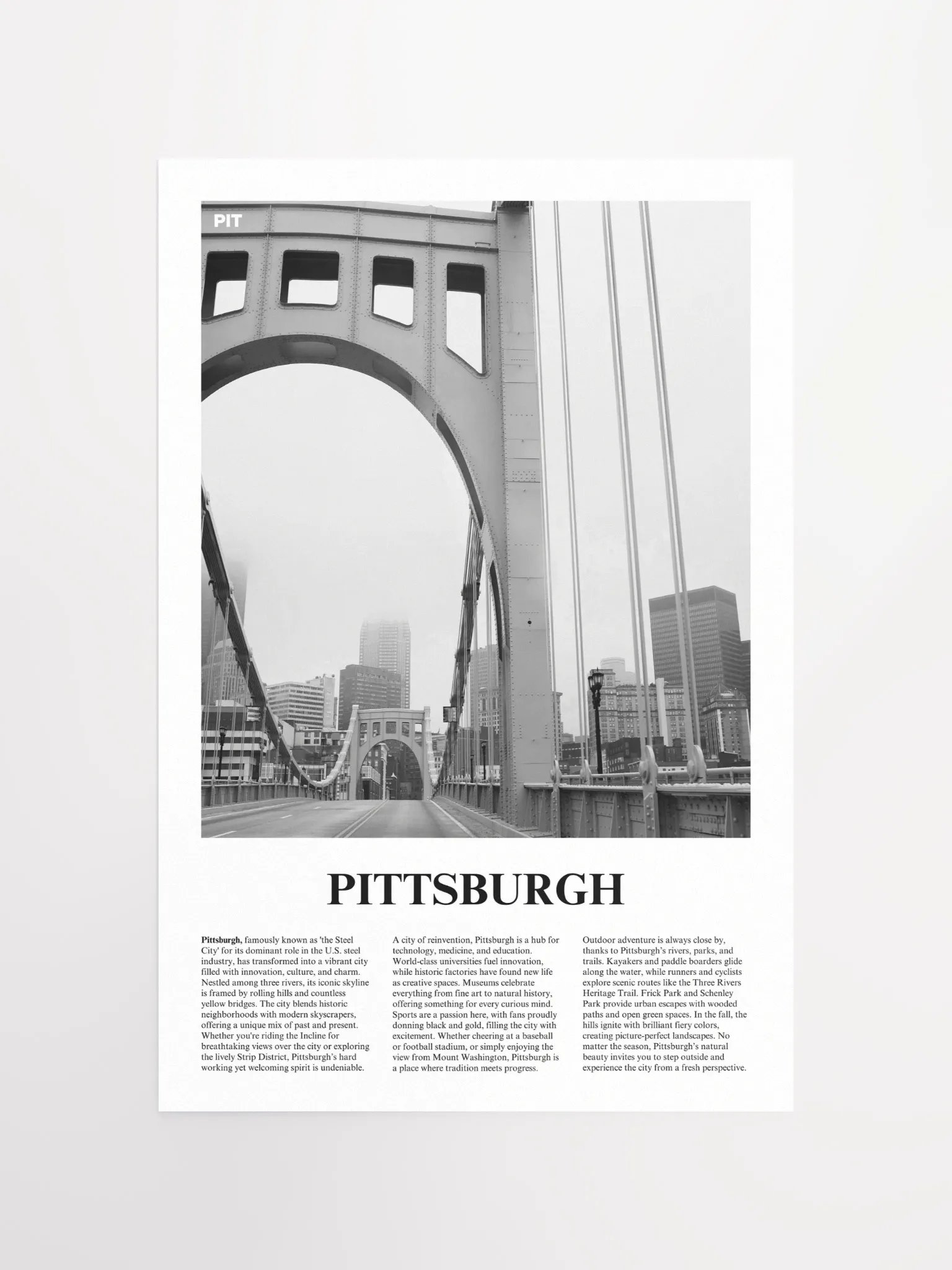 Pittsburgh 01 Newspaper Poster product image (11)