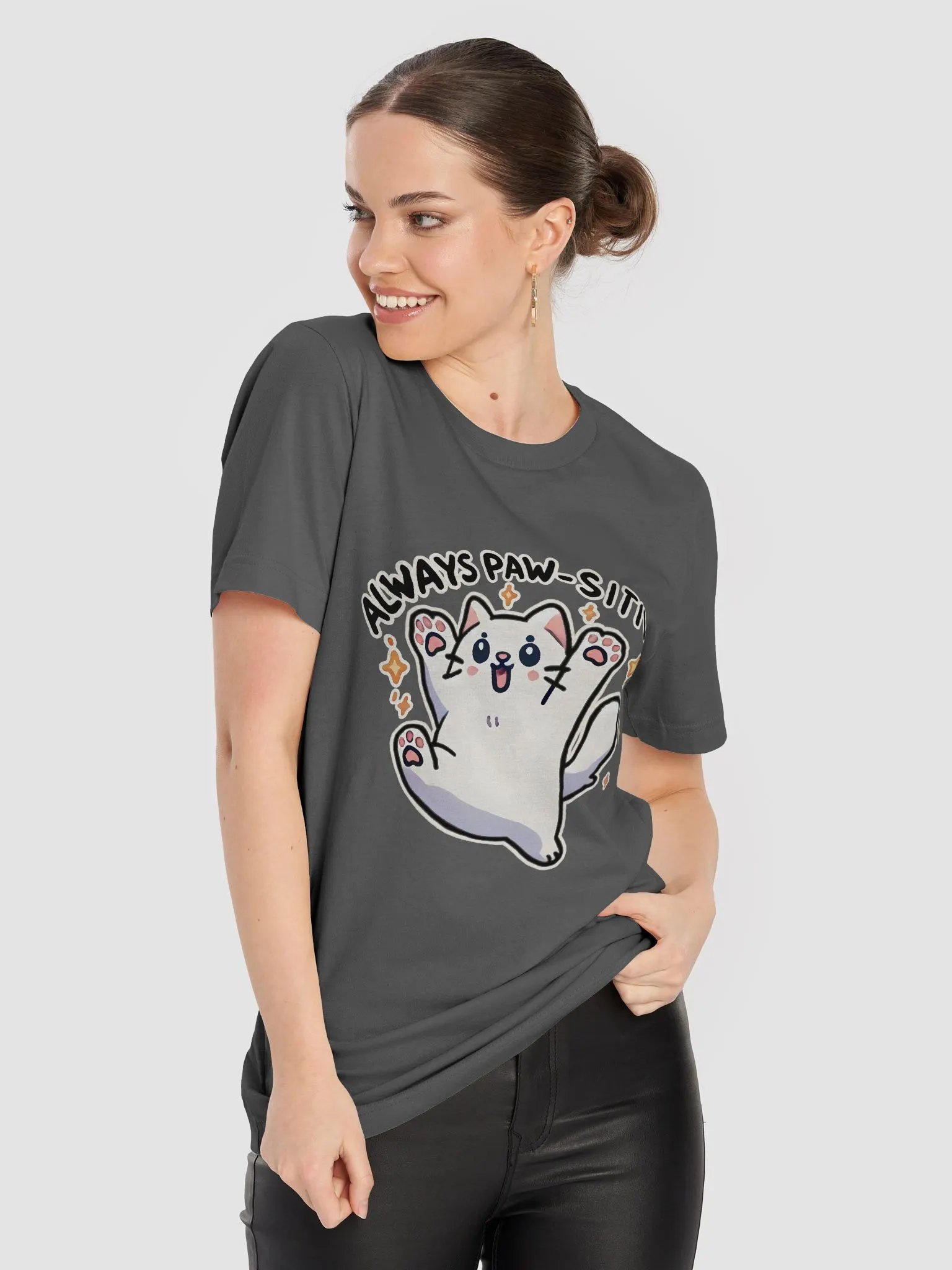Always paw-sitive dark t-shirt product image (2)