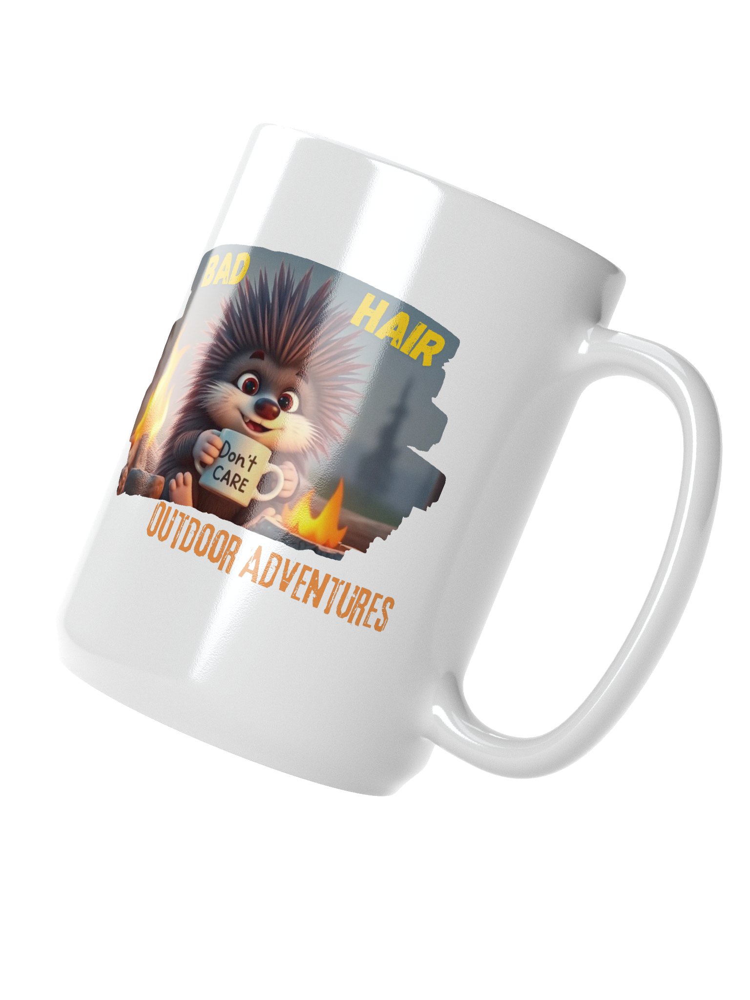 “Bad Hair, Don’t Care” Porcupine Coffee Mug product image (3)