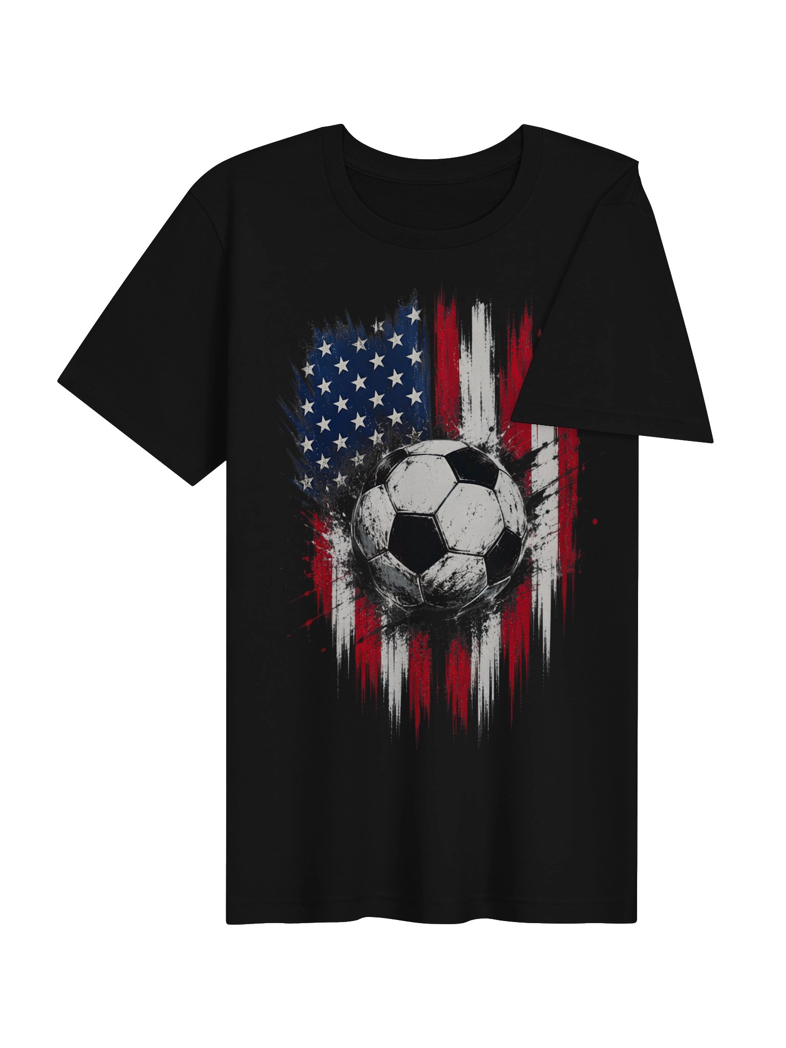 4th of July American USA Flag Soccer Football 2026 Supersoft T-shirt product image (34)