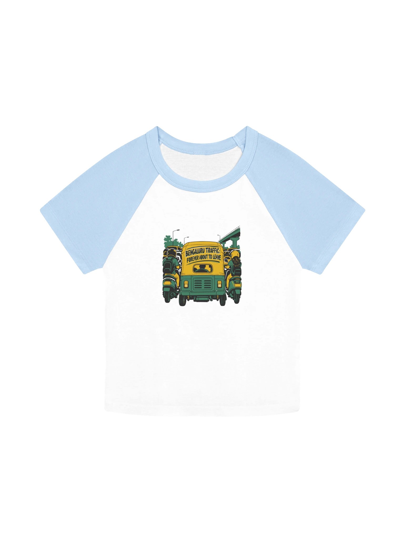 Bengaluru Traffic: Forever About to Leave (Baby Tee, Front) product image (1)