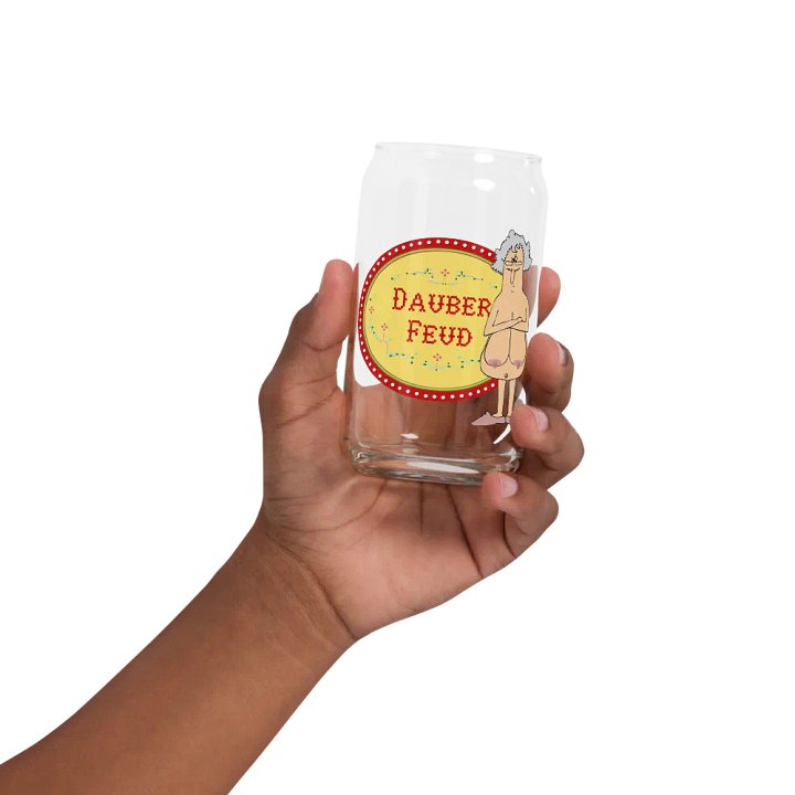 Almost Never Naked Grandma! DAUBER FEUD Can-Shaped Glass product image (32)
