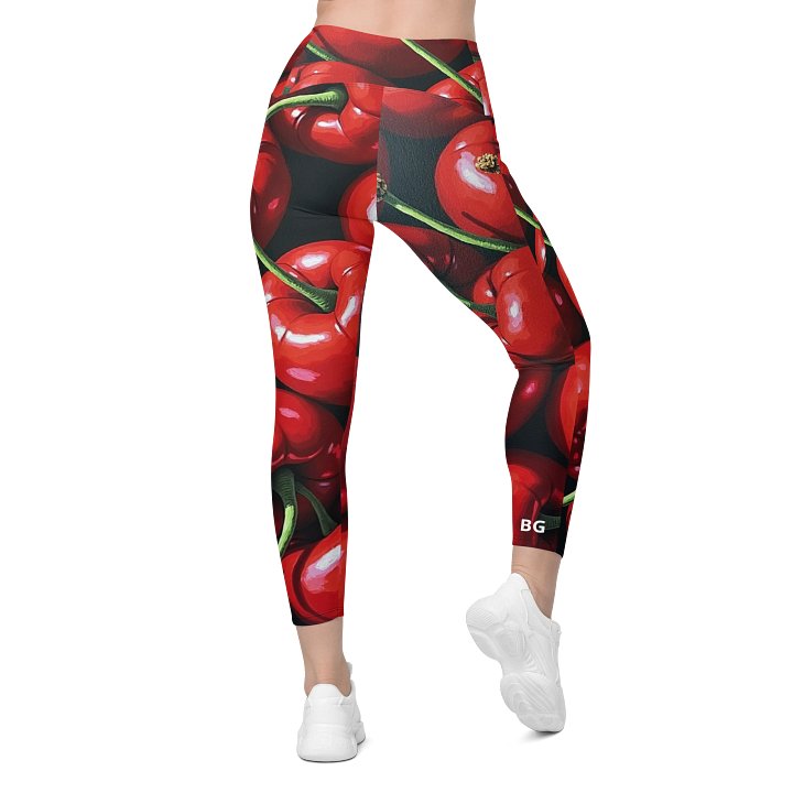 Barry Grady Cherries Crossover Leggings with Pockets product image (2)