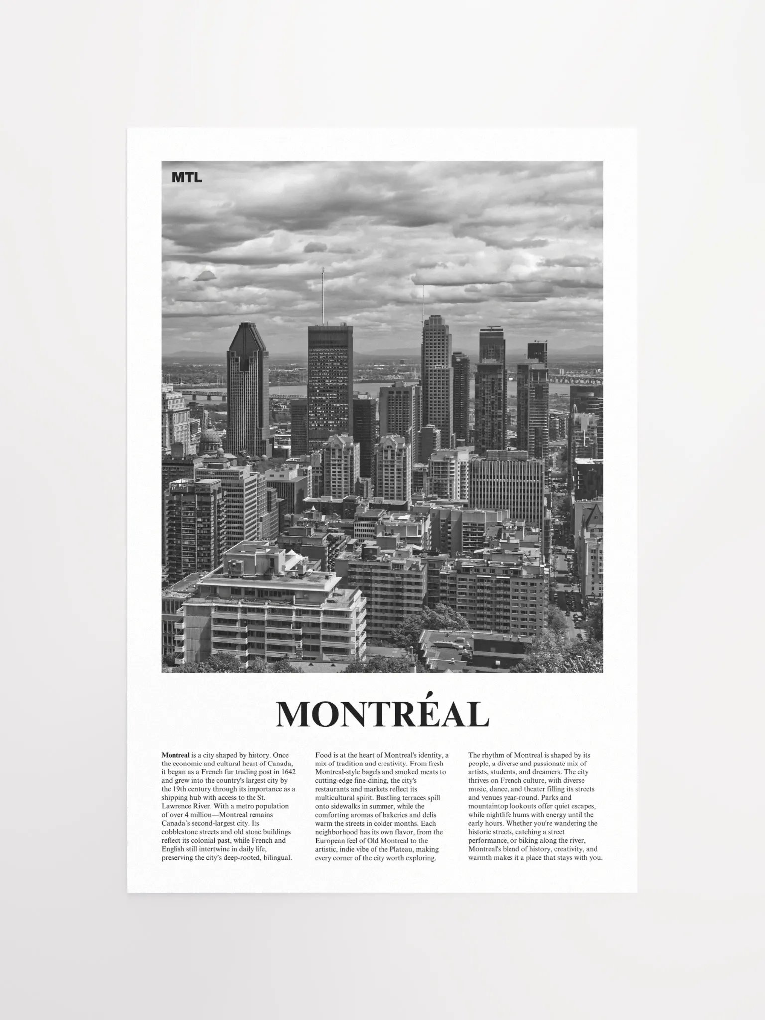Montreal 01 Newspaper Poster product image (12)