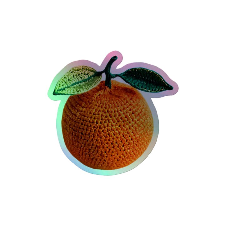 CozyAvocado Kiss-Cut Holographic Sticker Sheet Orange #2 product image (2)