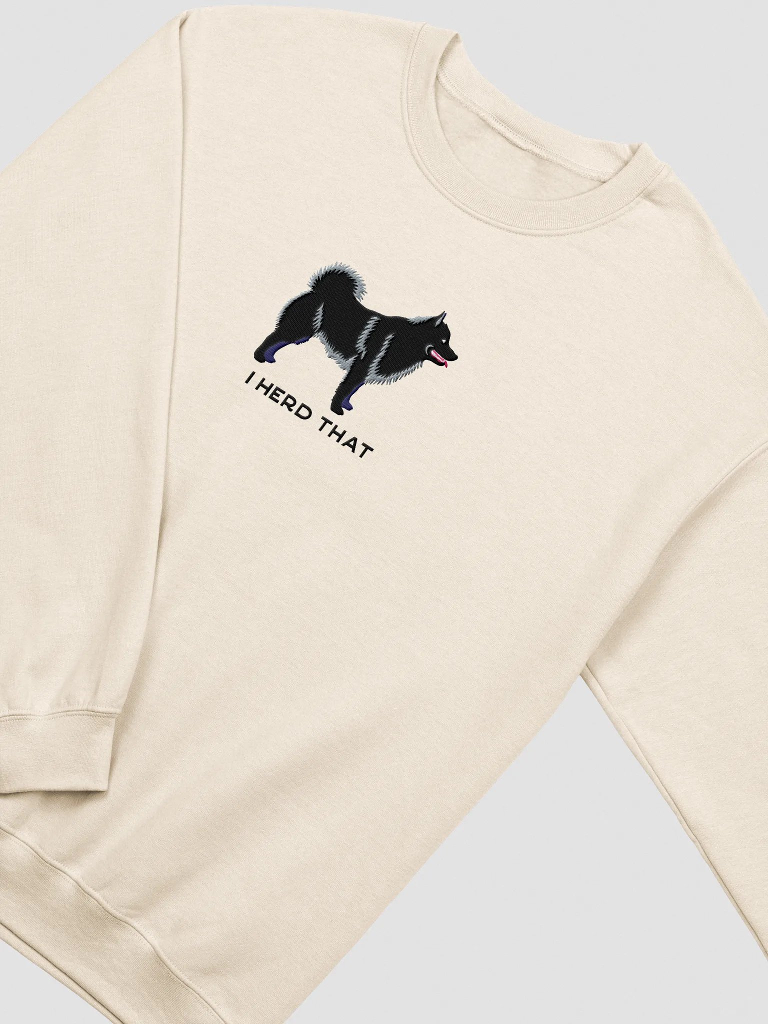 I Herd That Sweatshirt (Embroidered) of a Schipperke(Black) product image (6)