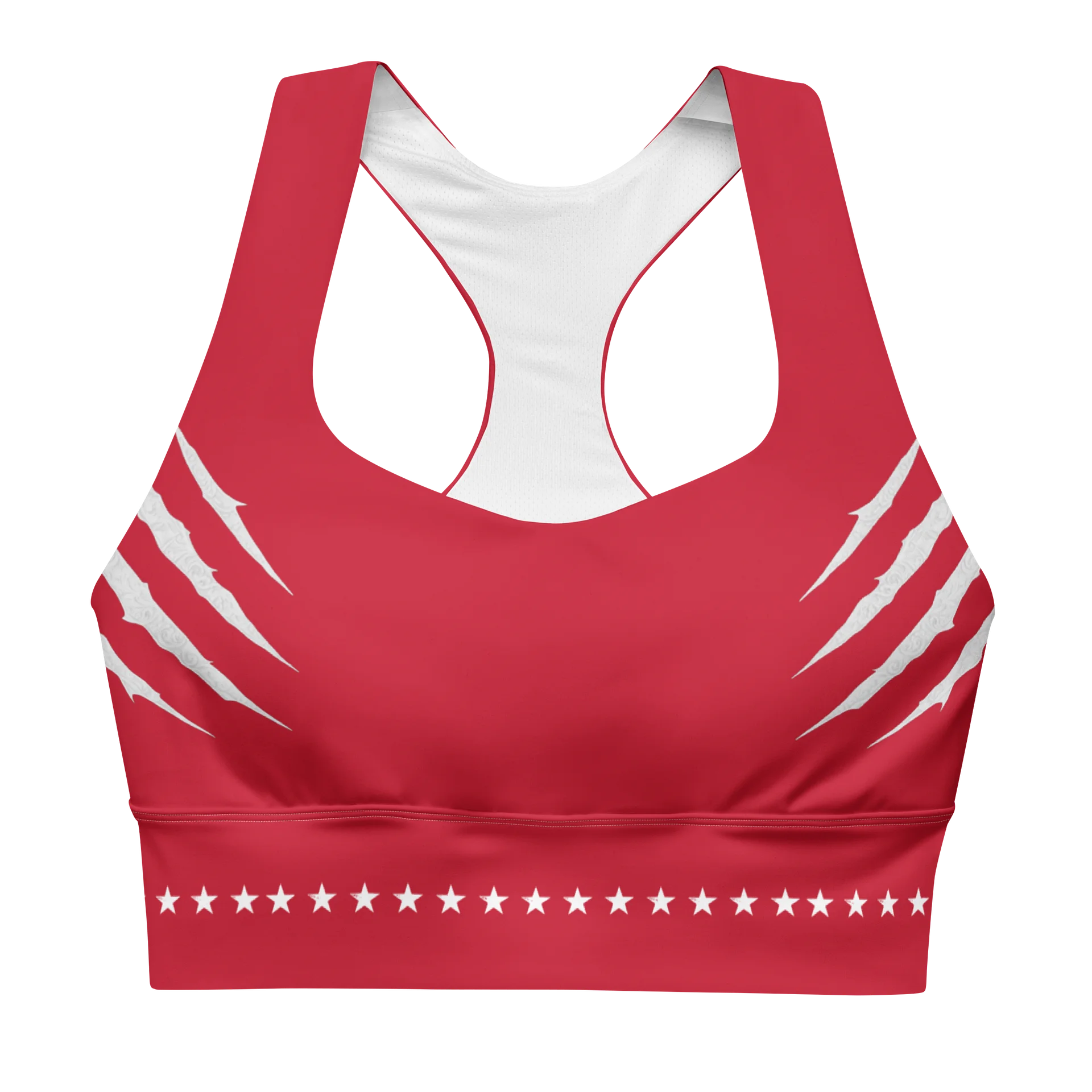 Crimson Stars & Scars Sports Bra product image (3)