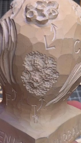 Another of my vintage woodcarving study sticks!  This one is Harlod Enlow's 