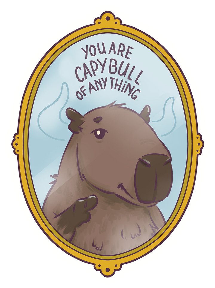 sticker : u r capybull product image (1)