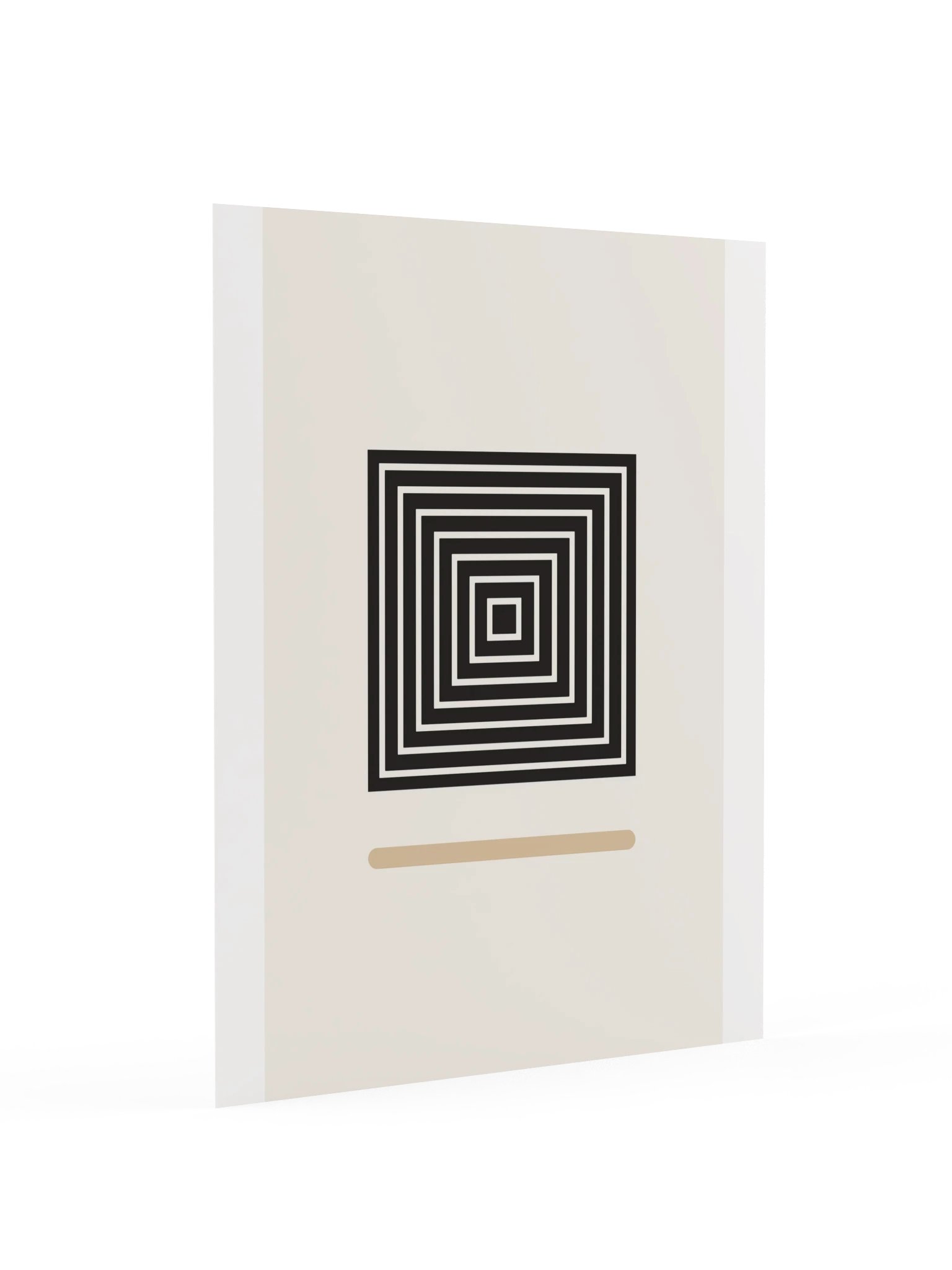 Geometric Square Line Print | Black and White Bathroom Wall Art product image (4)
