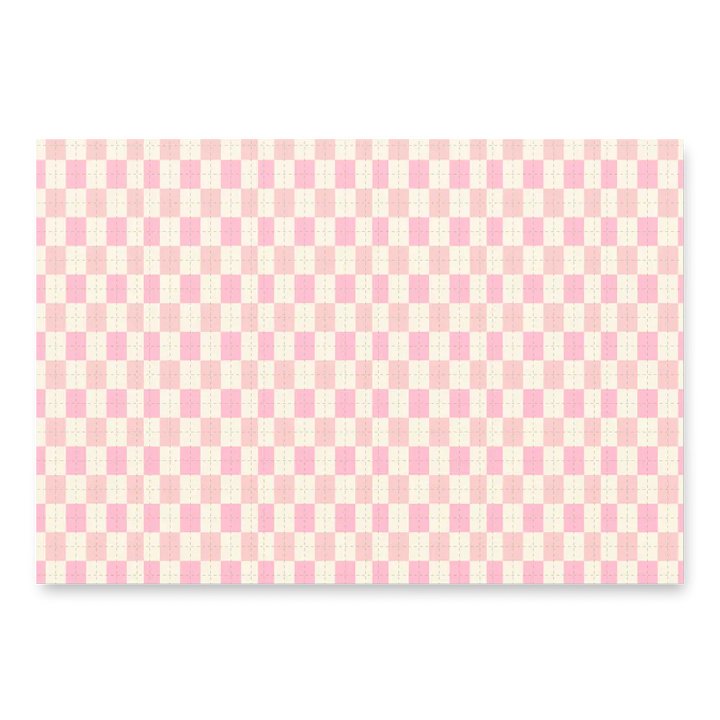 Soft Pink Checkered Gift Wrap Set (Set of 3) product image (2)