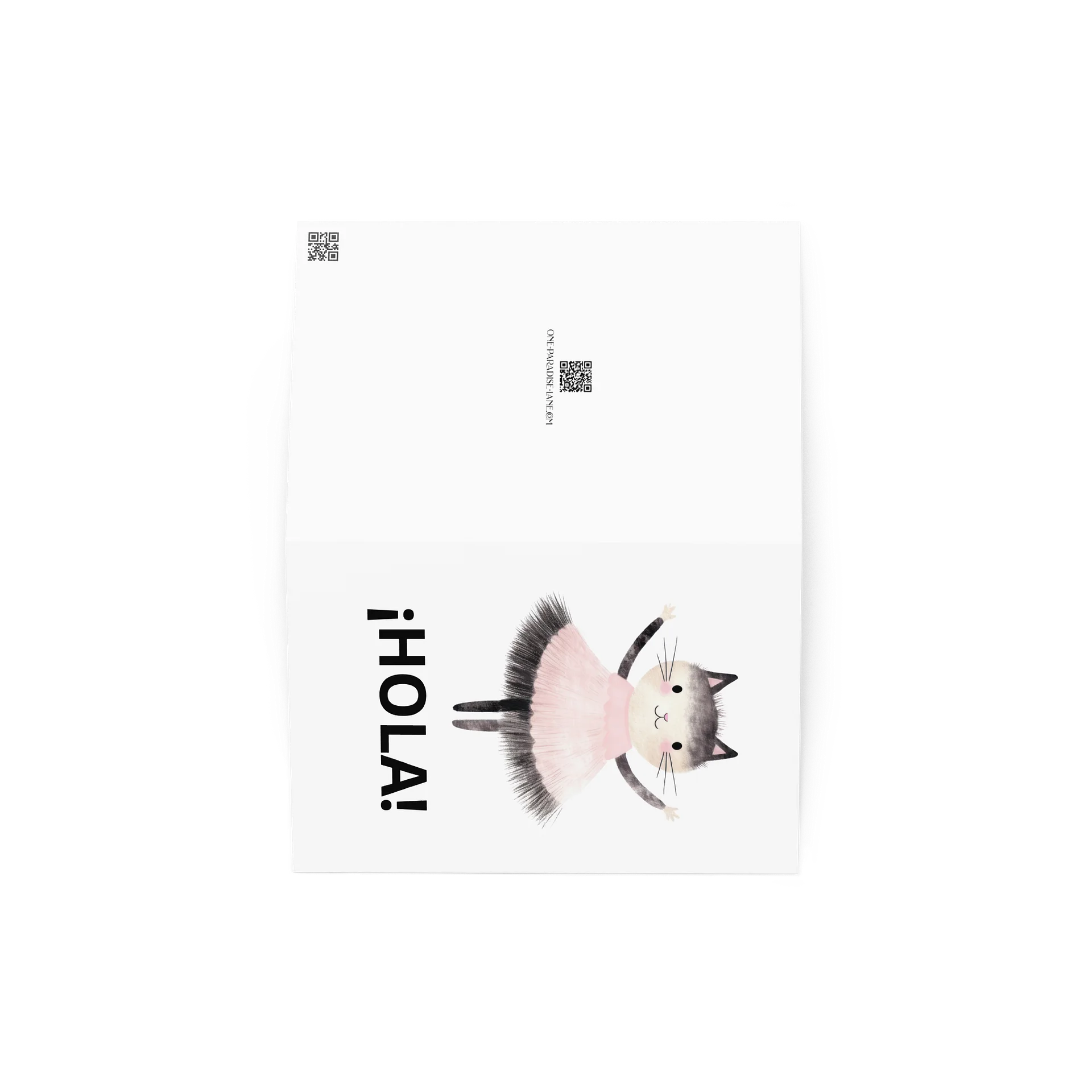 Hola! Pretty in Pink Kitty Greeting Card product image (3)