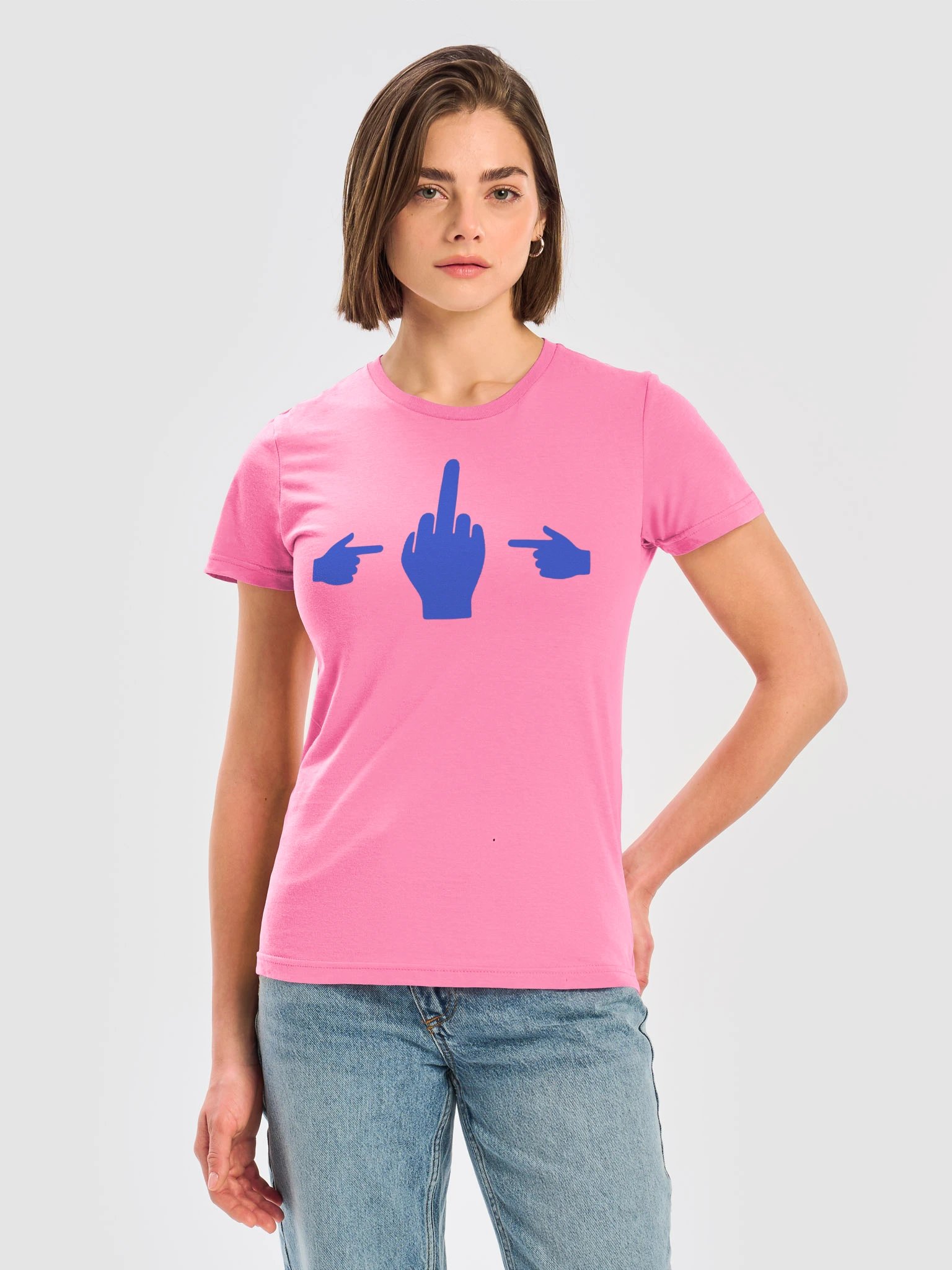 No Middle Finger Point ShopCo Royal Gildan Women’s Tee product image (5)
