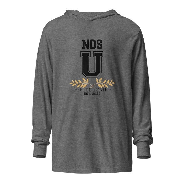 NDS University Heel Educated Hooded Long Sleeve Tee (Center Print) product image (1)