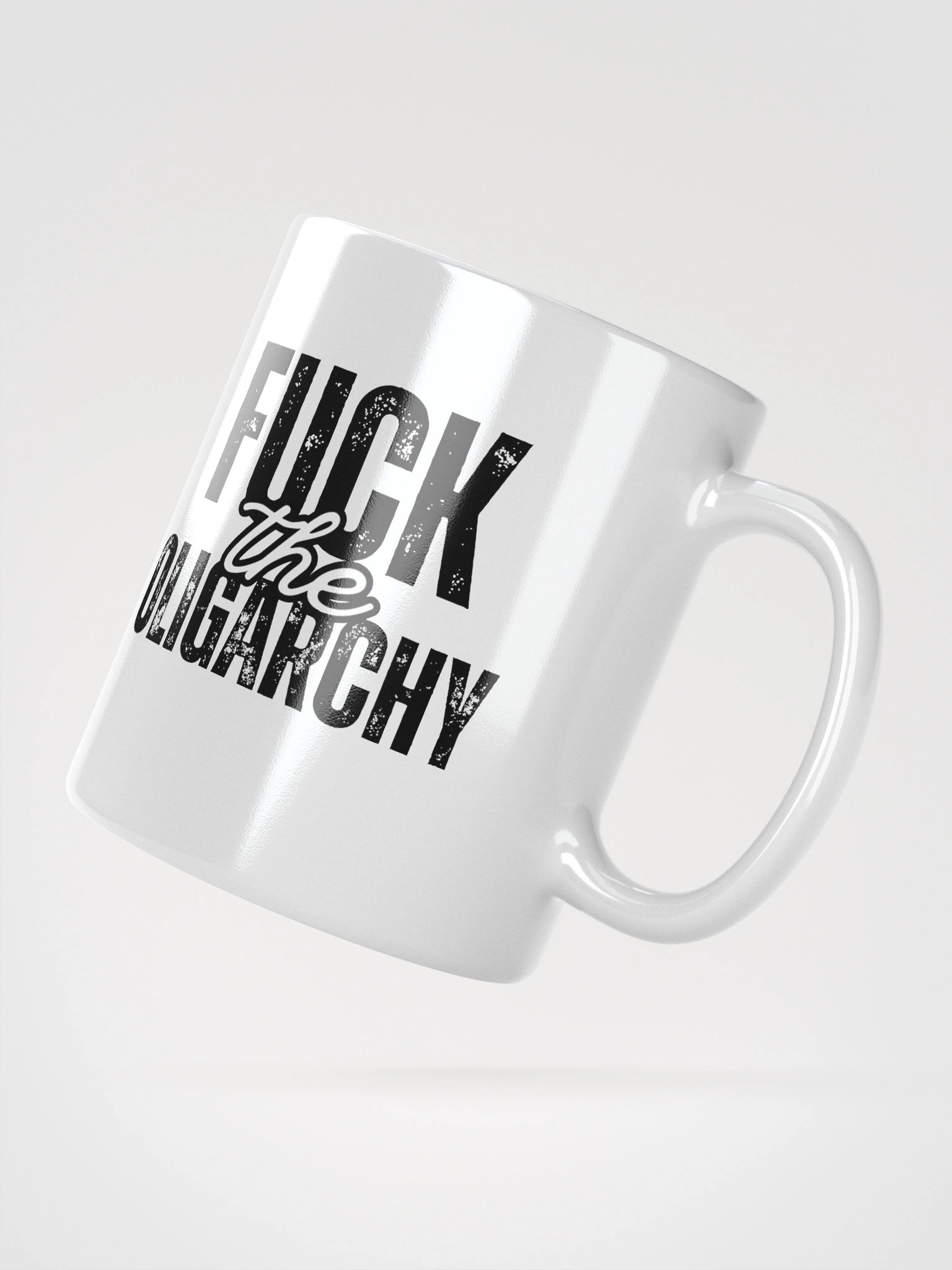 Fuck the Oligarchy: White Glossy Mug product image (6)