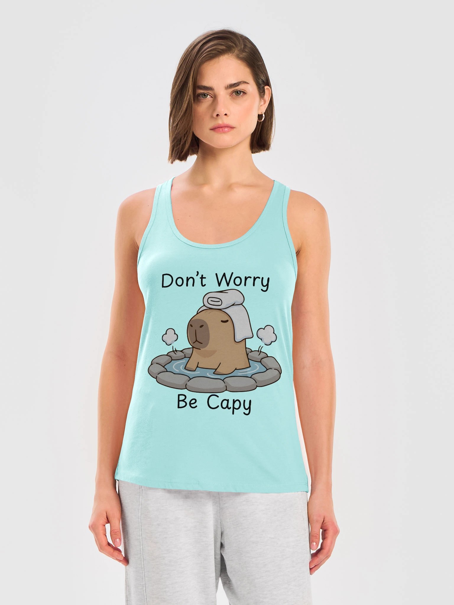 Don't Worry Be Capy Tank Top product image (3)