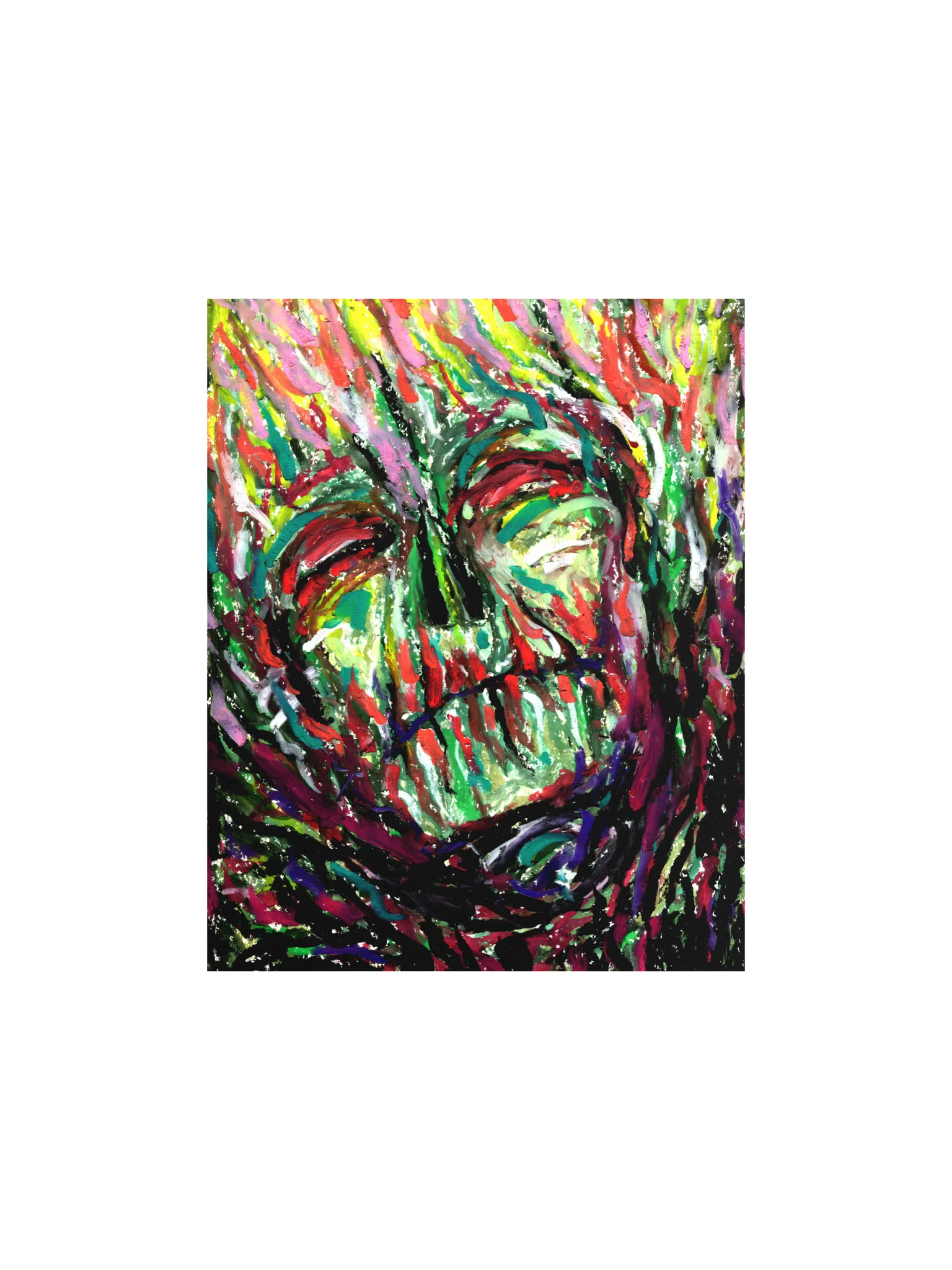 Burning Spirit Oil Pastel Artwork Print product image (3)