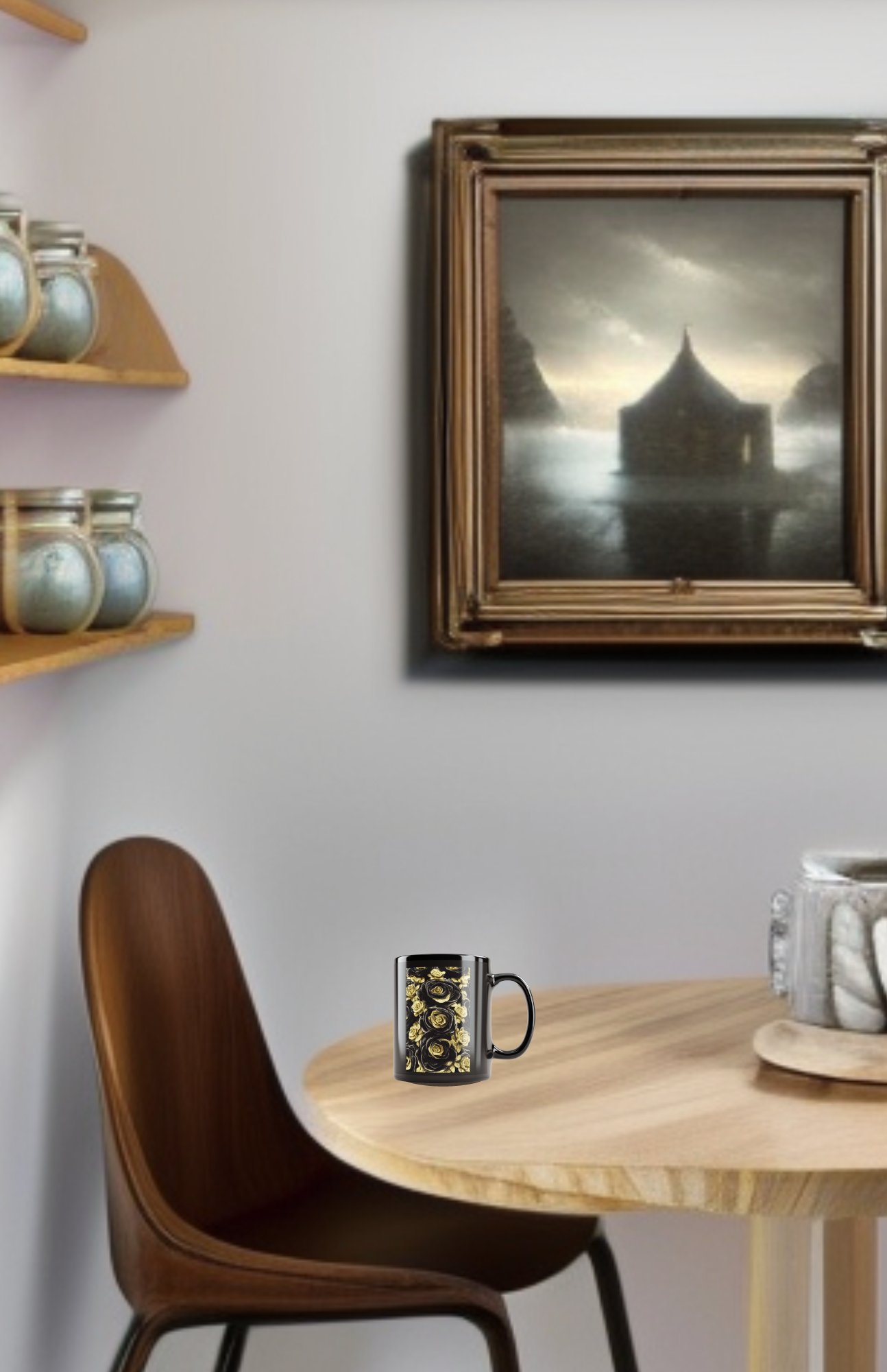 Gold & Black Roses Mug product image (13)