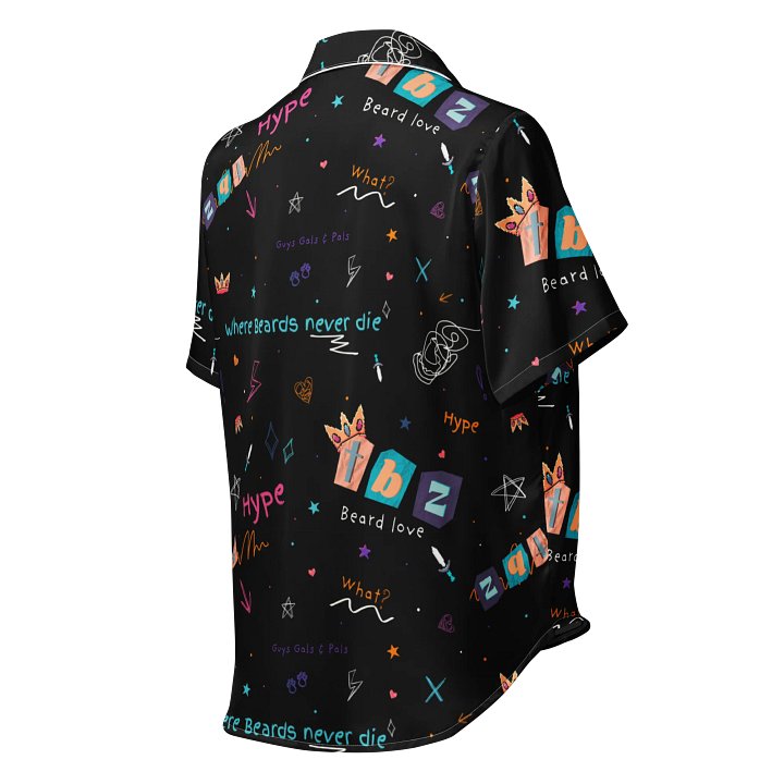 Doodle Pattern Silky Pajama Top product image (2)