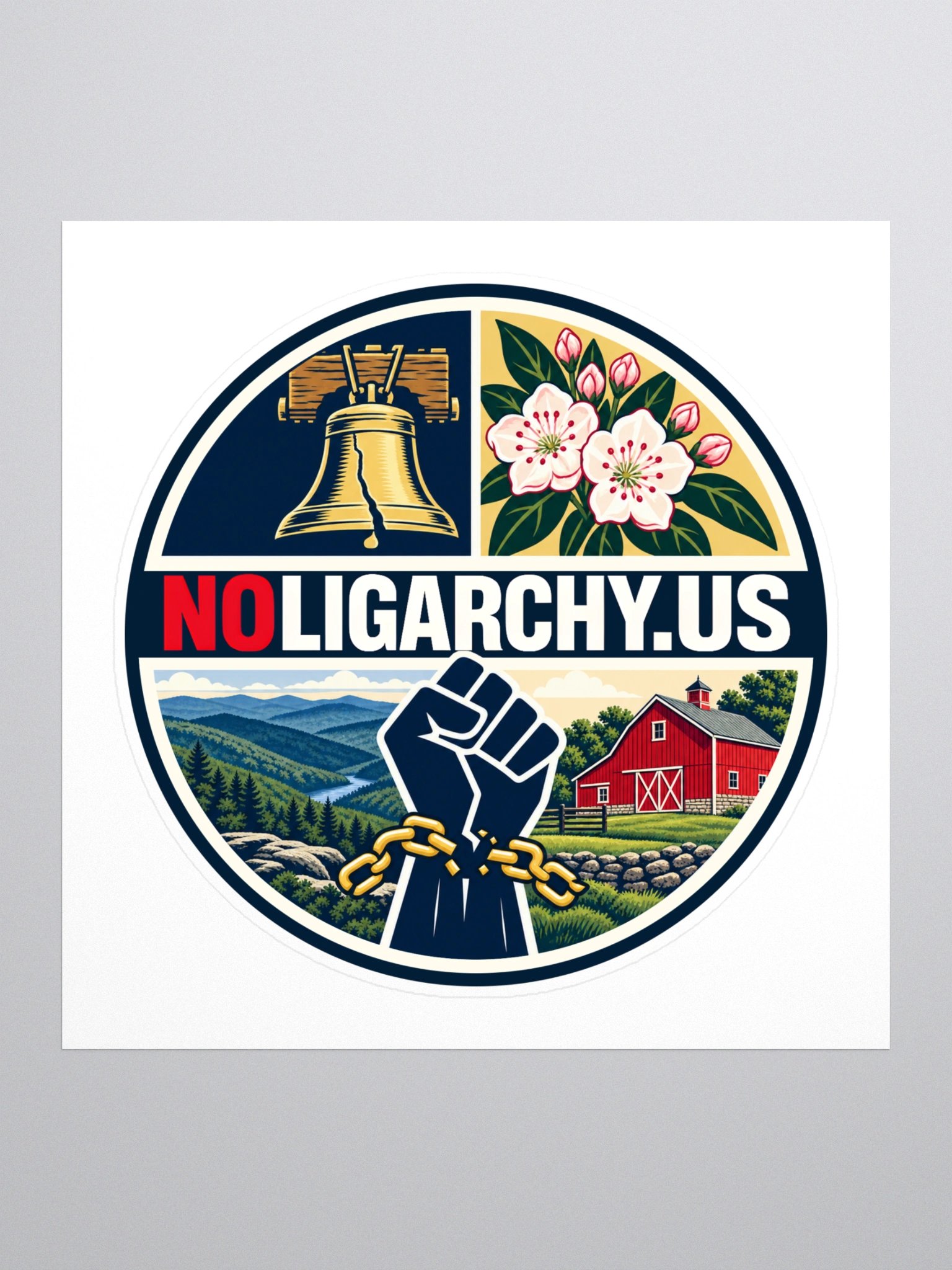 Pennsylvania NOLIGARCHY.US sticker product image (1)