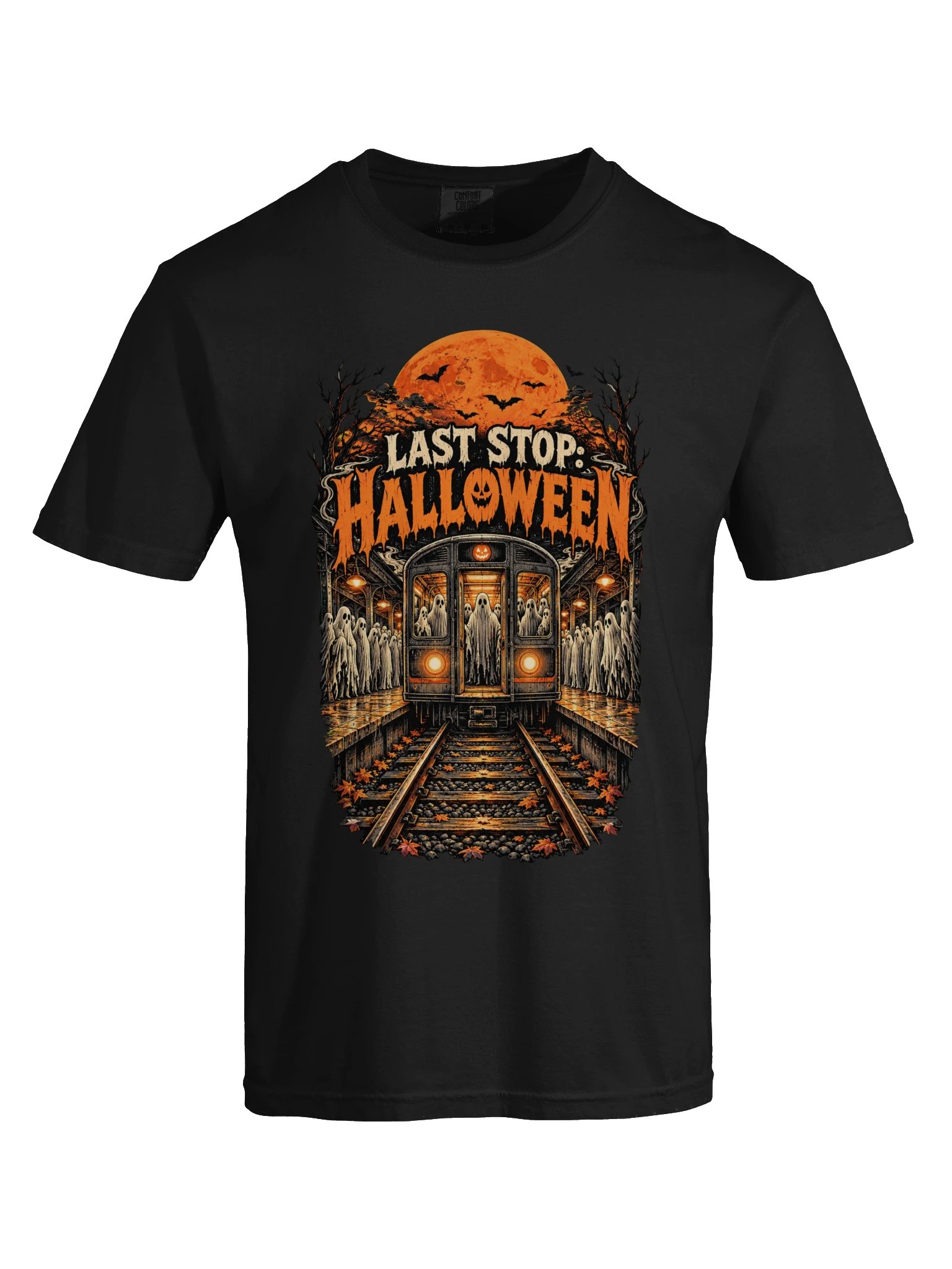 Last Stop Halloween — Haunted Subway Ghost T-Shirt product image (9)