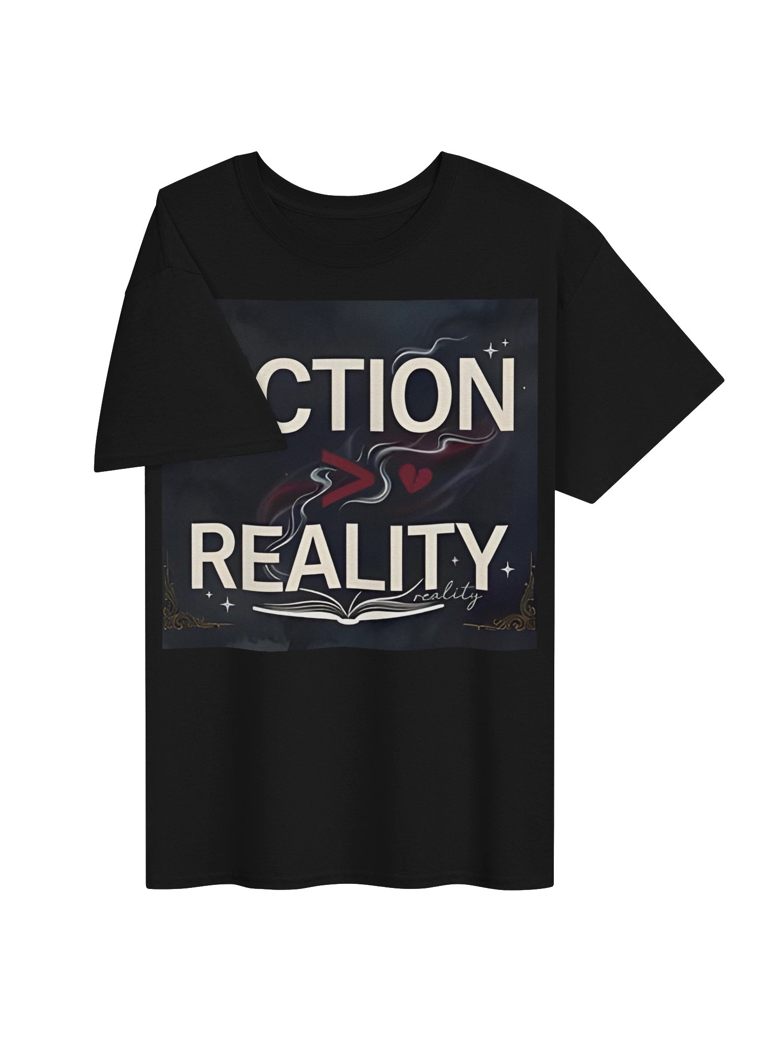 Fiction Over Reality Book Lover T-Shirt for Readers Who Escape Into Books product image (3)