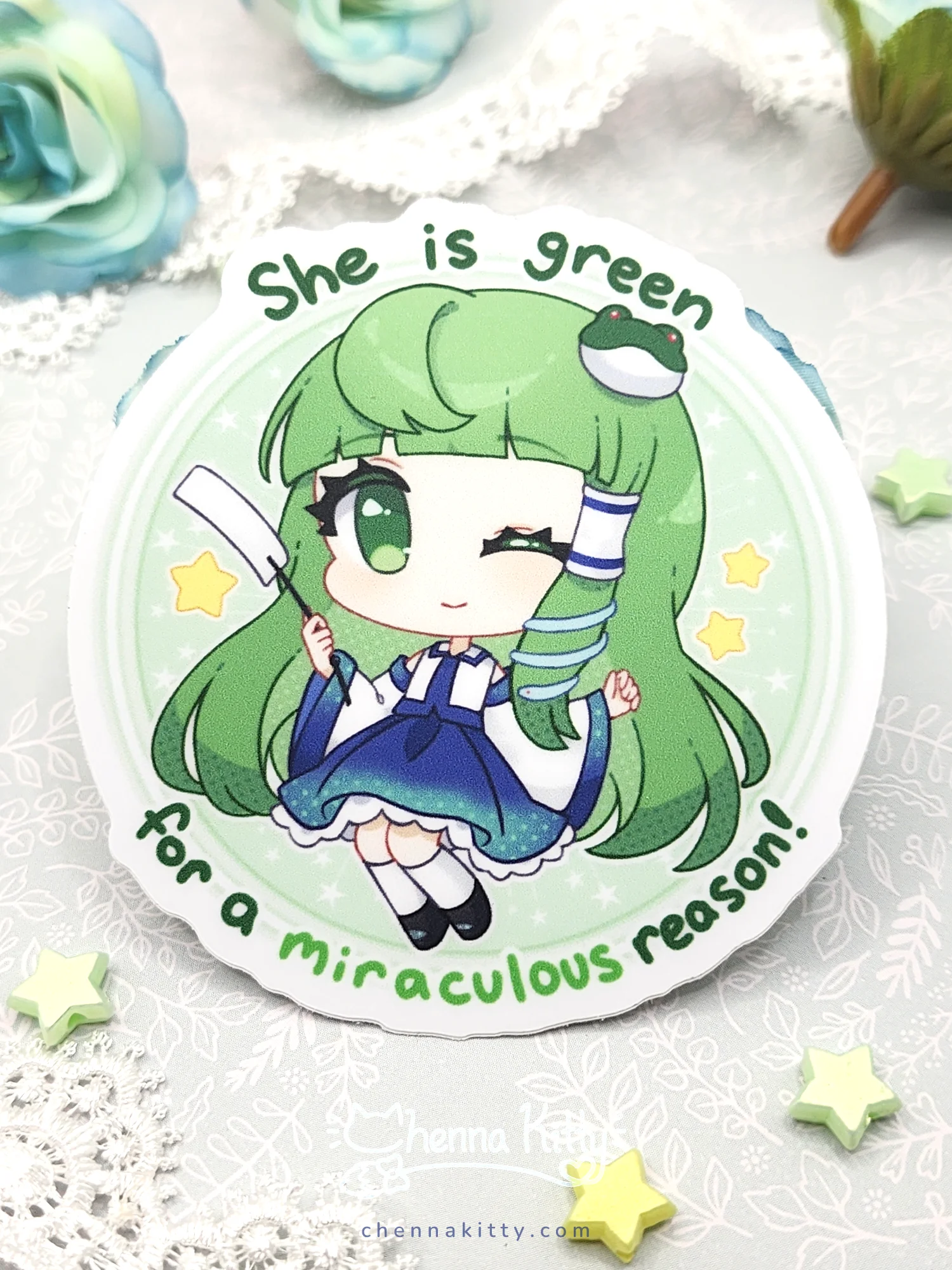 Sanae Kochiya 3 inch Vinyl Sticker product image (1)