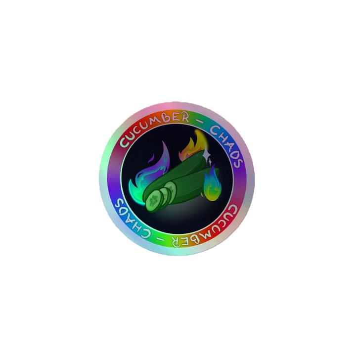 Cucumber Chaos - Holographic Sticker product image (1)