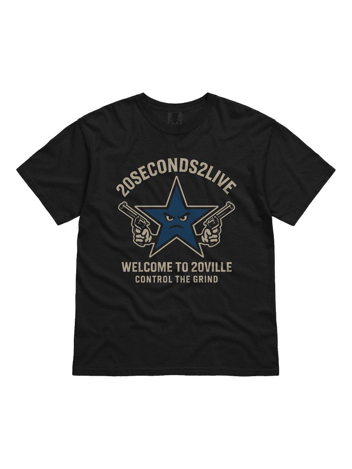 20SECONDS 2 LIVE "WELCOME TO 20VILLE" HEAVYWEIGHT TEE product image (1)