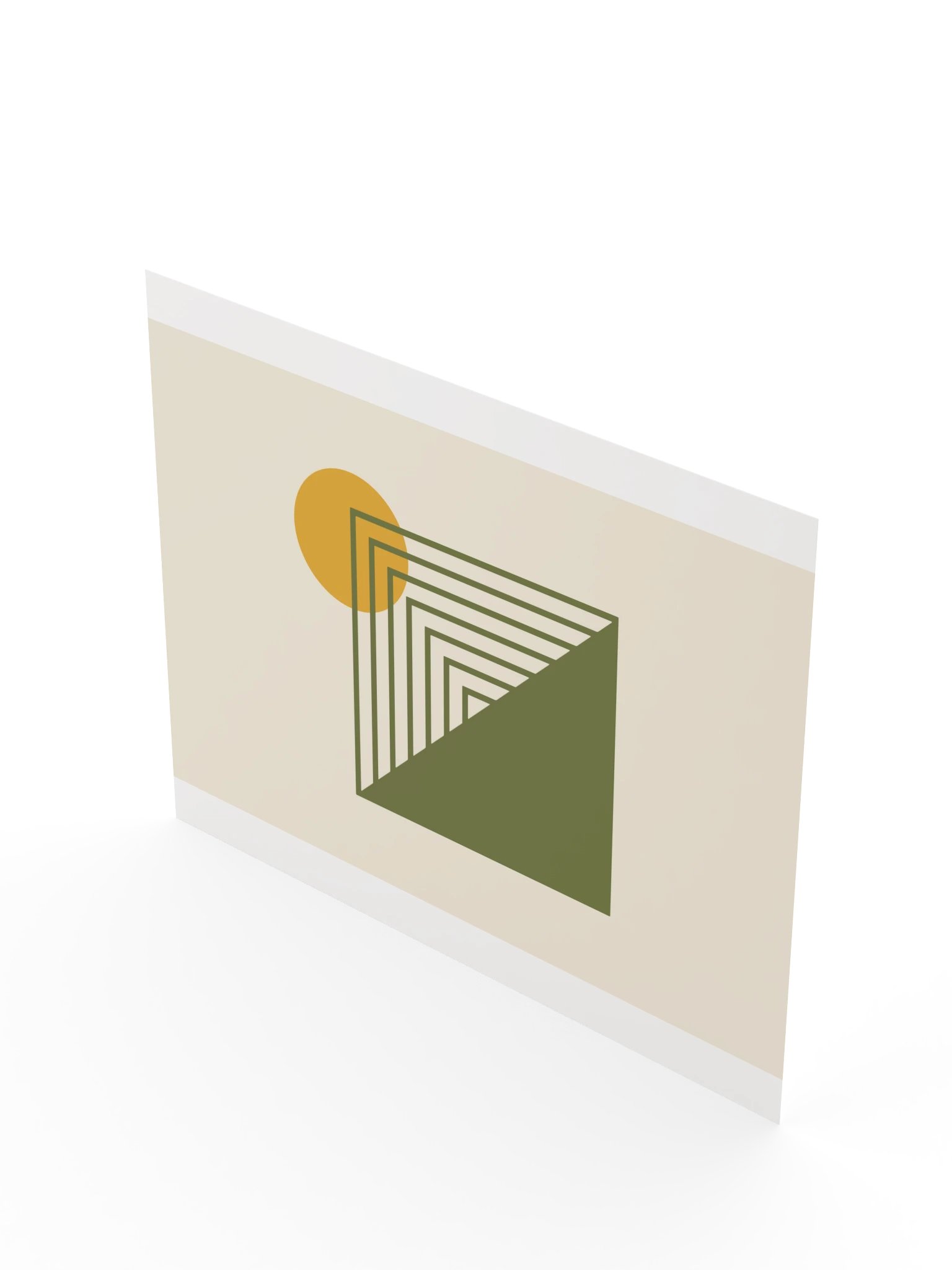 Mustard Sun Geometric Print | Retro Bathroom Wall Art product image (10)