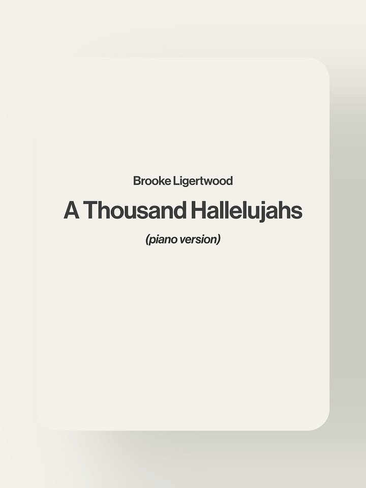 A Thousand Hallelujahs - Brooke Ligertwood product image (1)