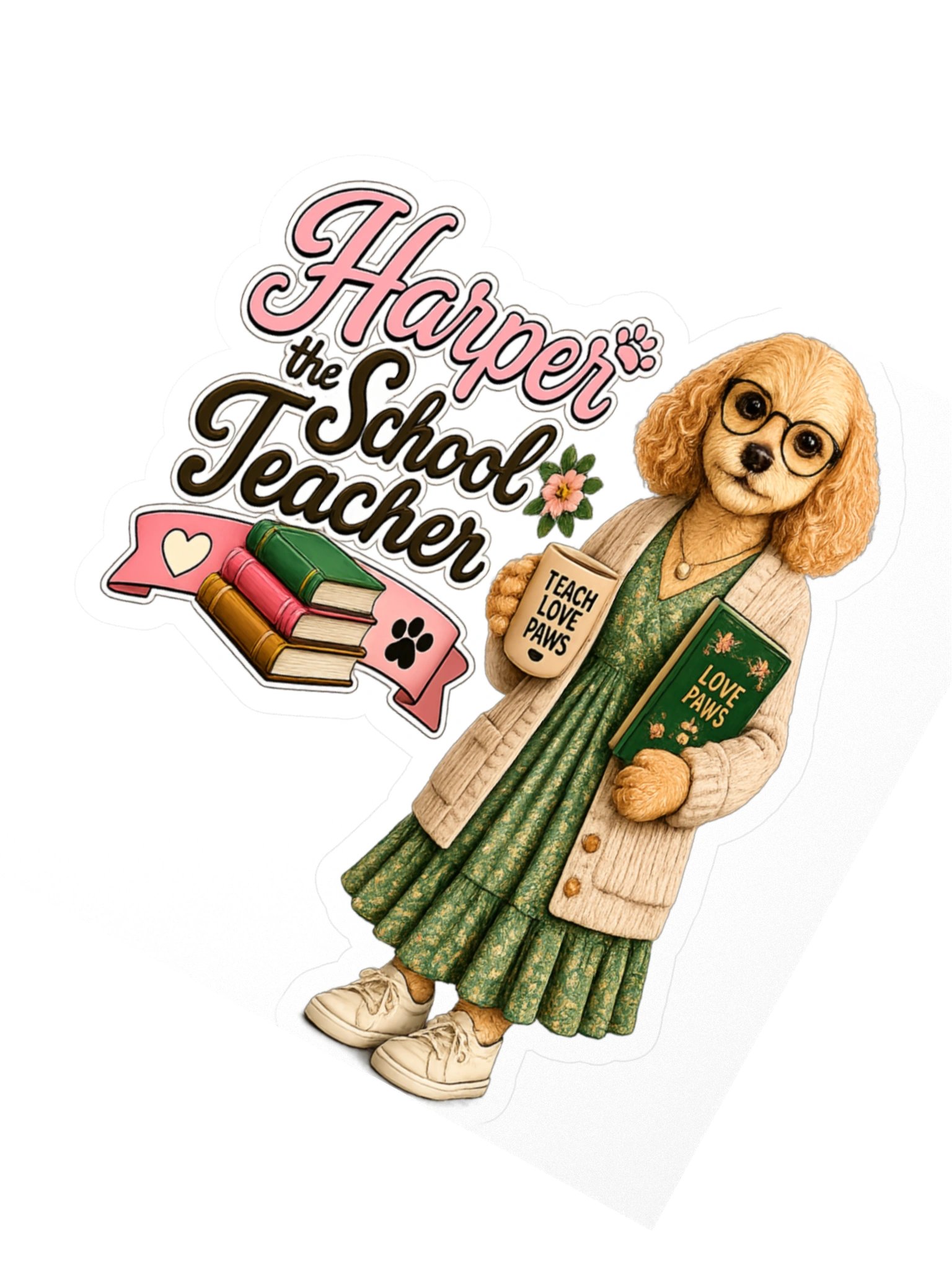 Harper the School Teacher Dog Sticker product image (2)