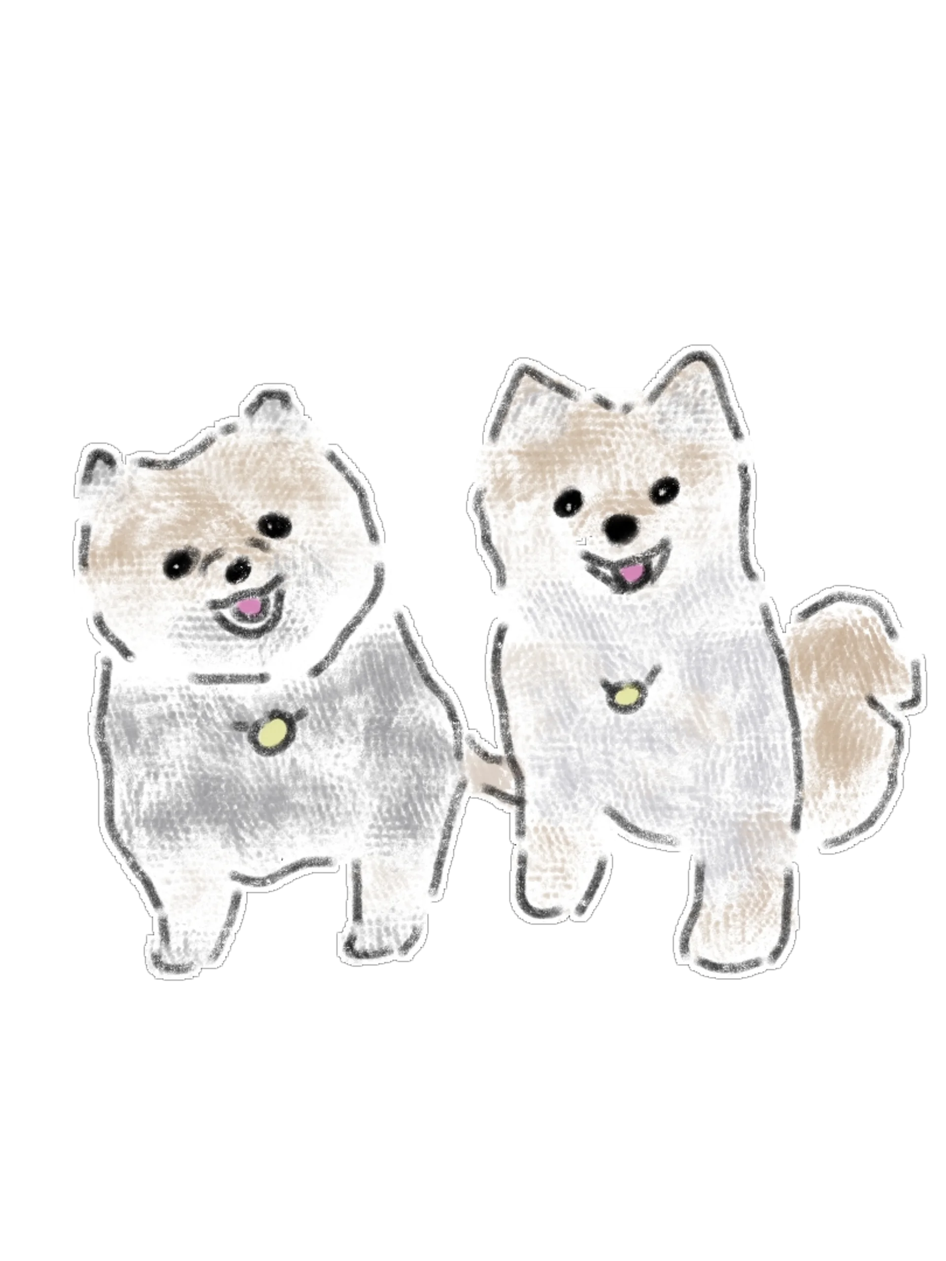 15 Hand-Drawn Dog Pairs PNG Clipart Bundle product image (8)