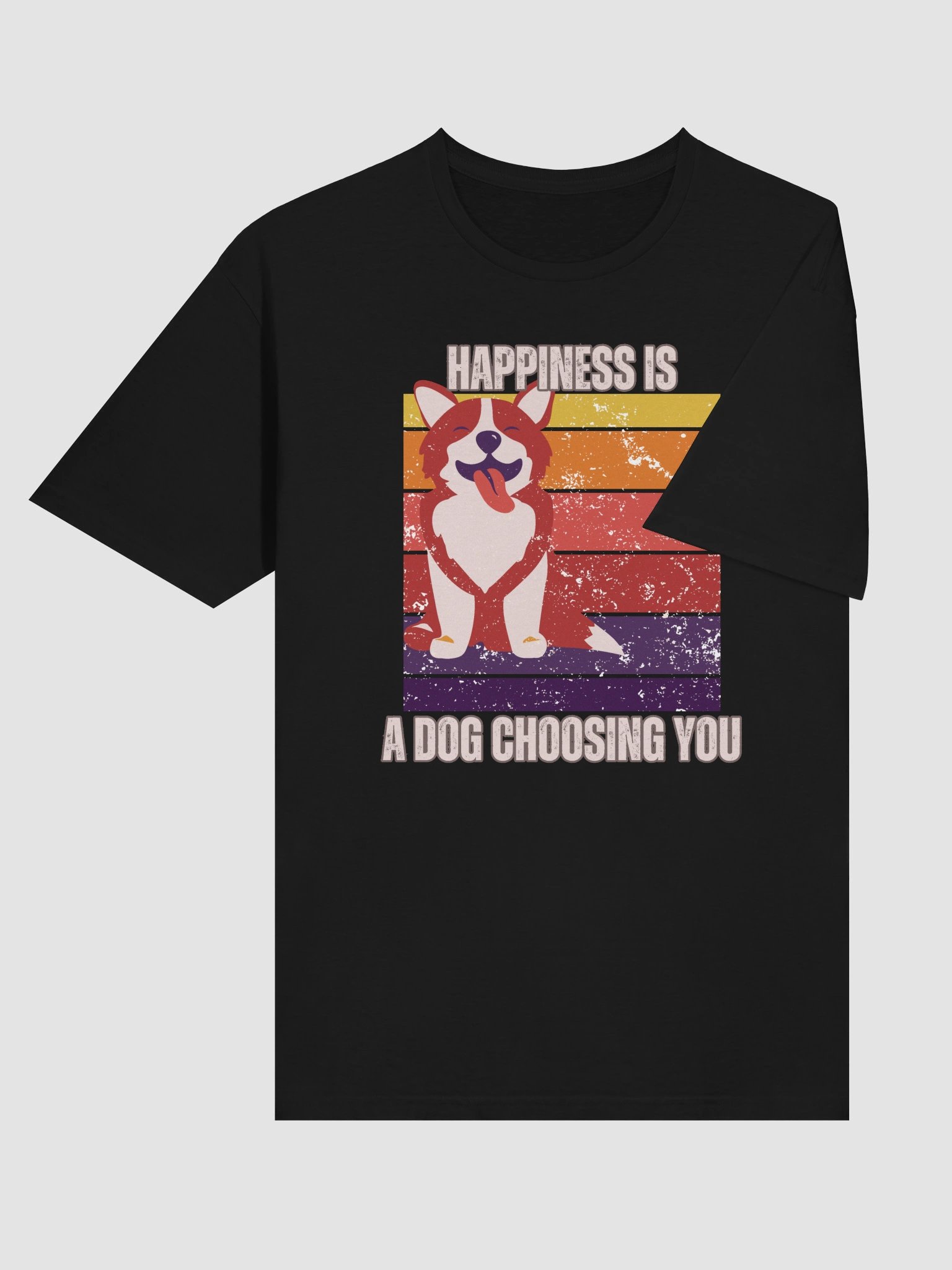 Happiness Is a Dog Choosing You – Retro Dog Lover T-Shirt product image (4)
