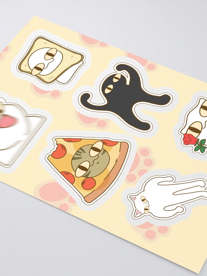 Whimsical Cat meme Sticker Sheet 1 (Kiss cut sticker) product image (2)
