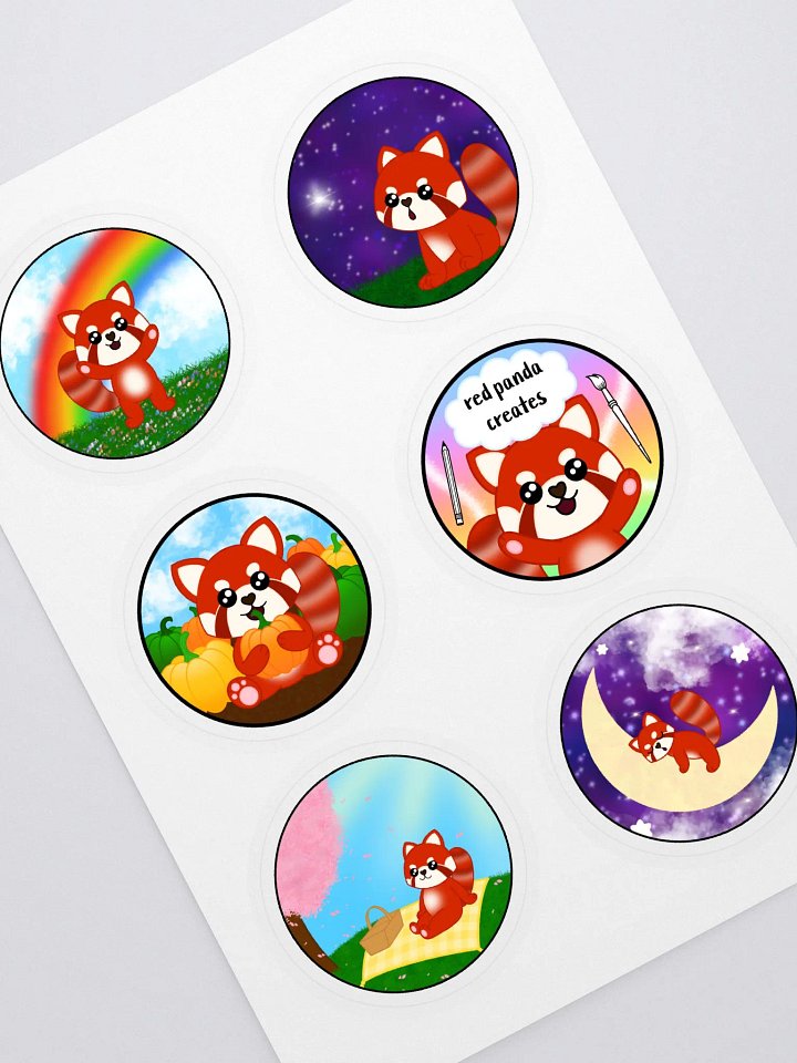 Red Panda Sticker Sheet product image (1)
